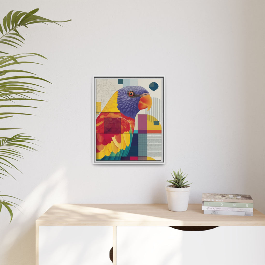 Geometric Parrot: Abstract Wildlife Art, Modern Color Block Design   |  Personalized & Custom Orders Available