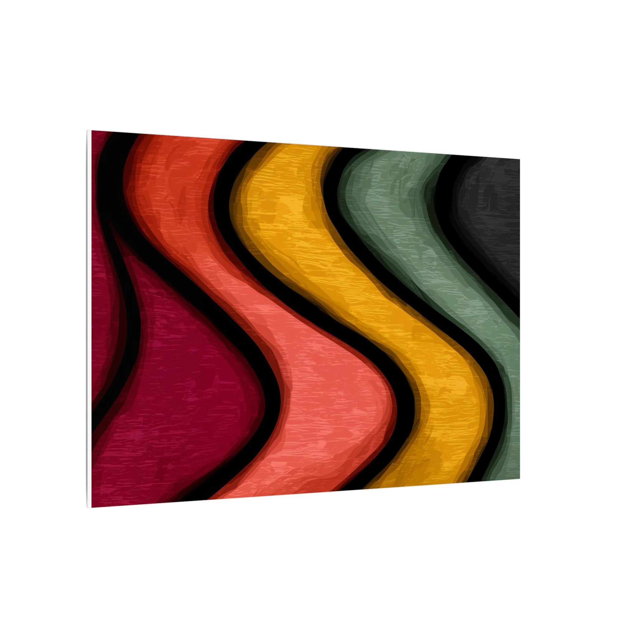 Autumnal Waves: Sinuous Organic Abstractions, Warm Color Landscape, Rhythmic Painterly Flow   |   Custom Orders Accepted