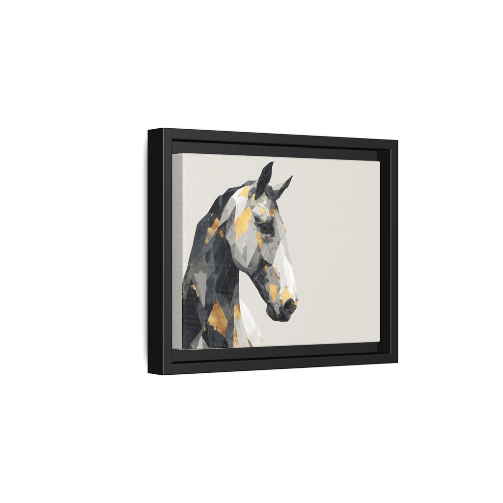 Equine Geometrica: Contemporary Cubist Horse, Metallic Abstract Portrait   |  Personalized & Custom Orders Available