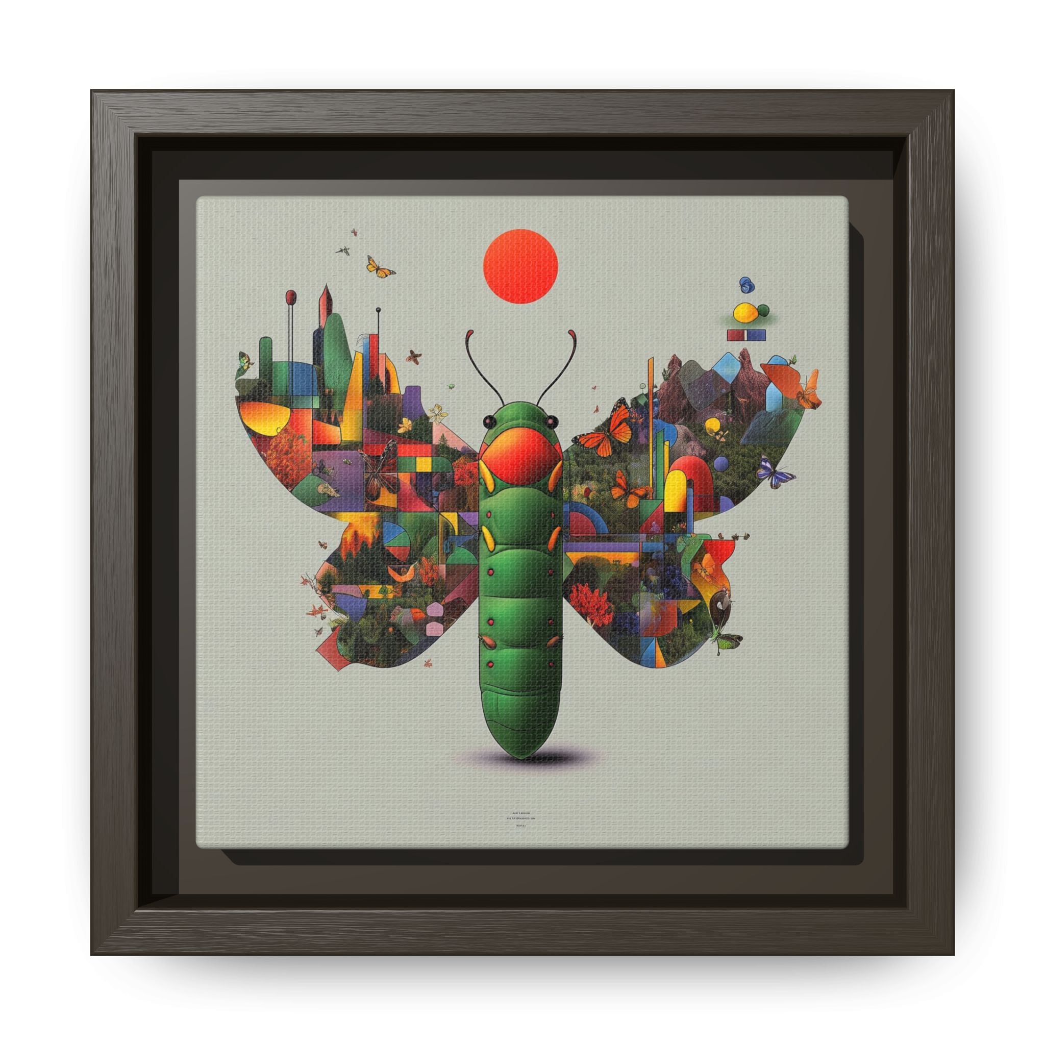 Metamorphosis of Geometry: Digital Nature Mosaic, Surreal Butterfly Landscape   |    Custom Orders Available