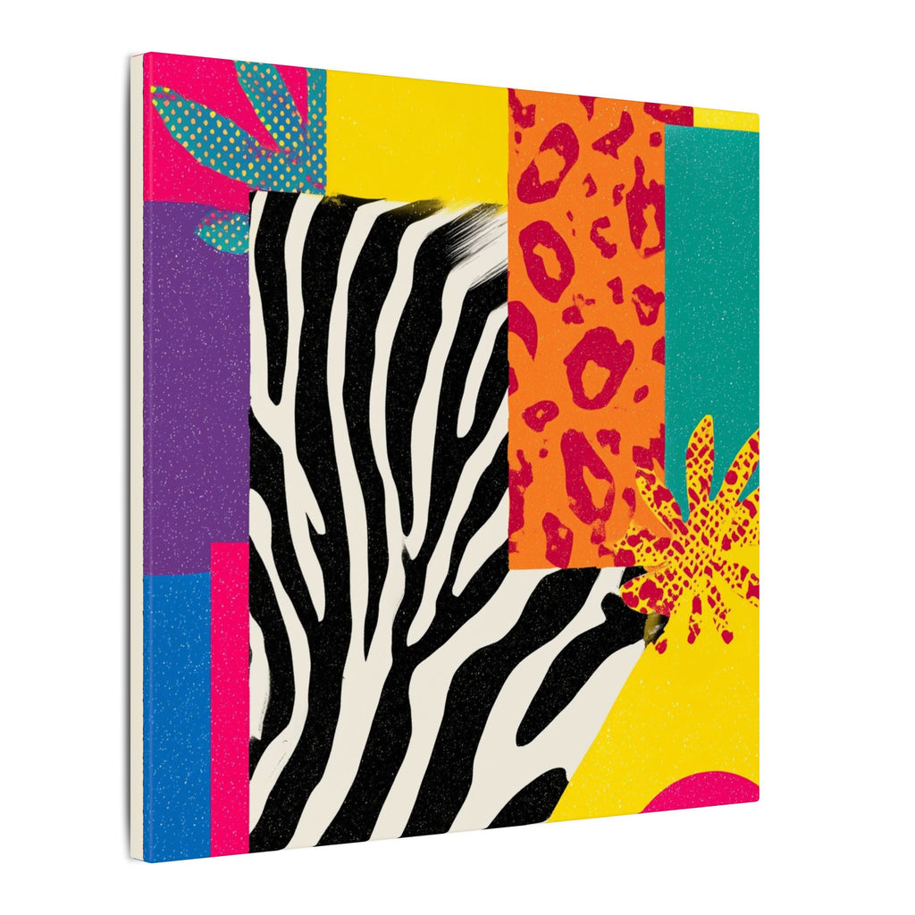 Pop Geometry: Zebra Leopard Fusion, Geometric Color Block, Modern Abstract Design   |   Custom Orders Accepted