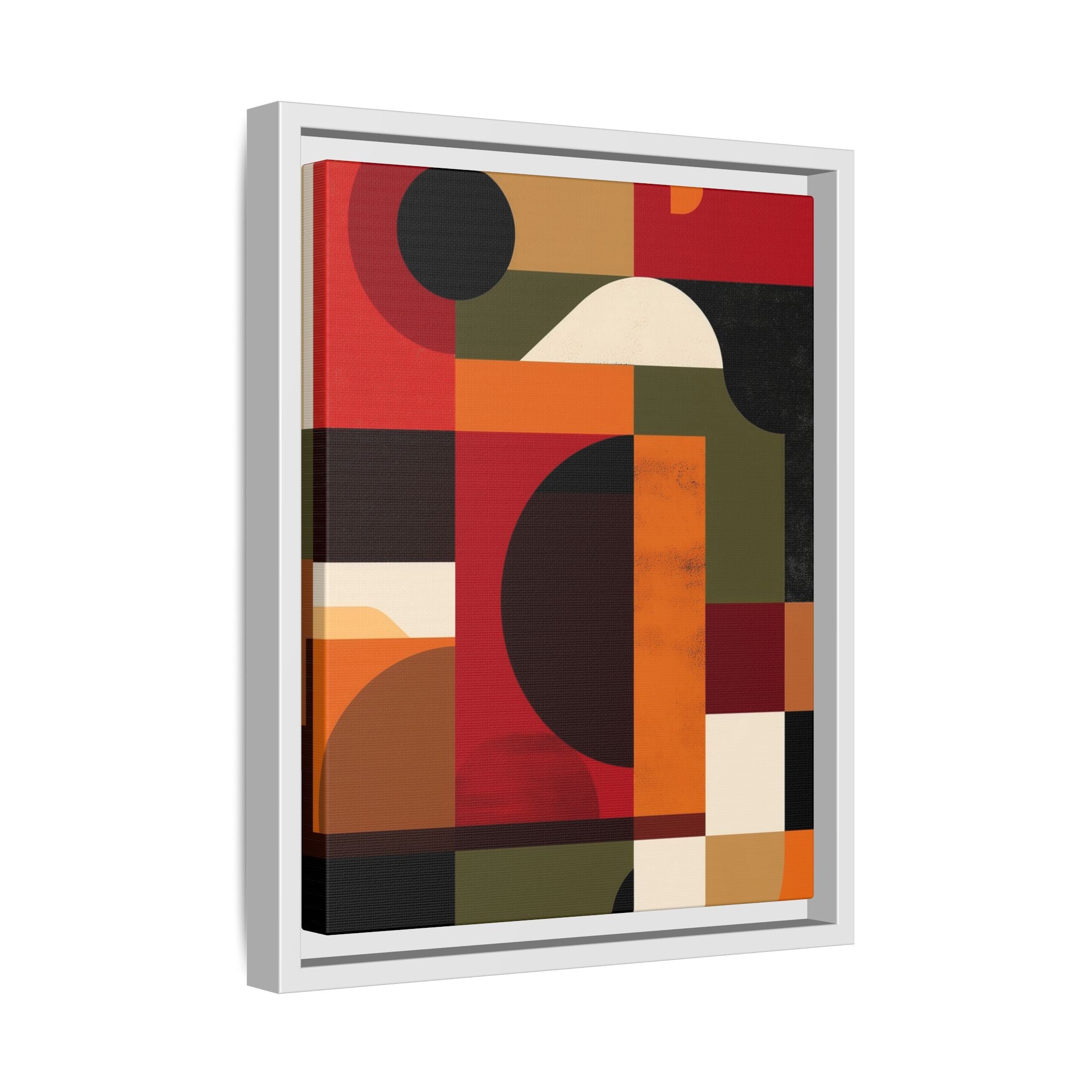 Geometric Convergence: Abstract Bauhaus Design, Constructivist Color Blocks, Architectural Art Composition   |   Custom Orders Accepted