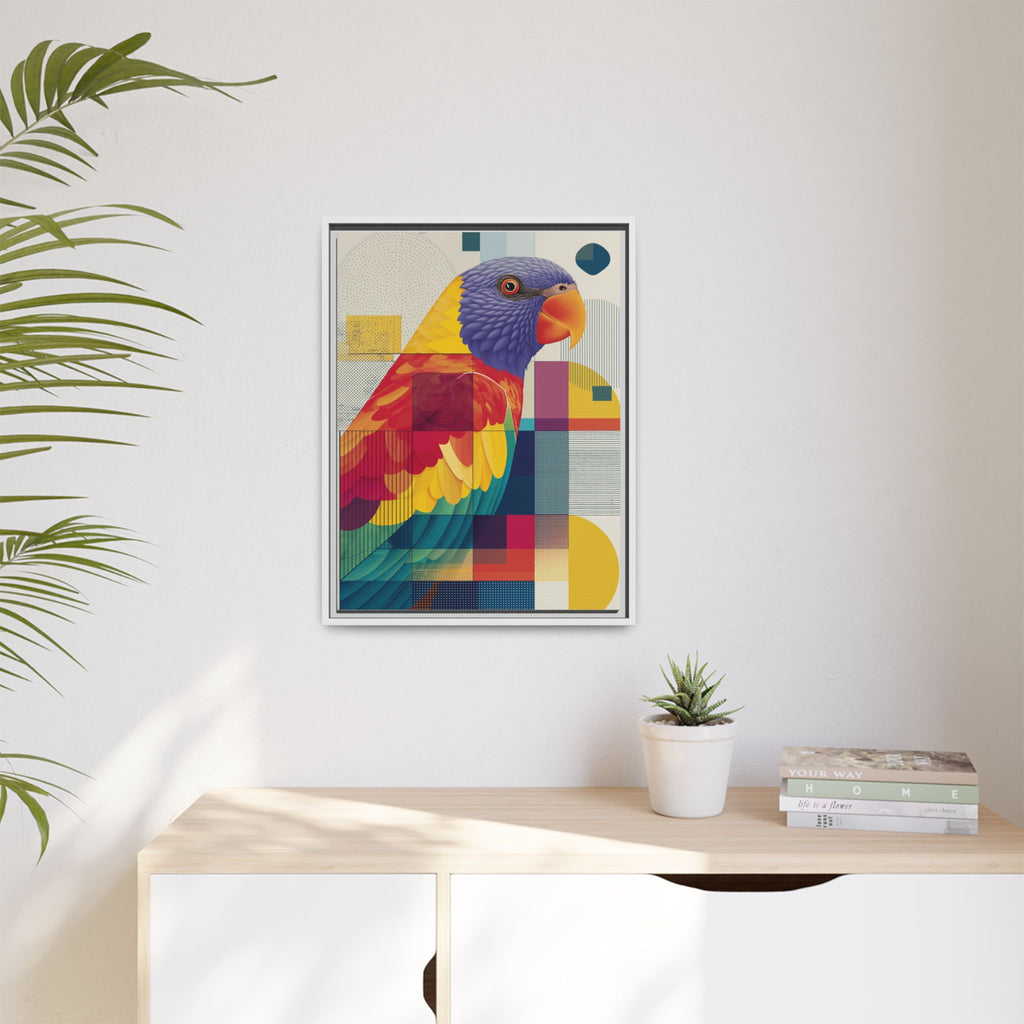 Prismatic Parrot: Geometric Deconstruction, Modern Abstract Art   |    Custom Orders Available