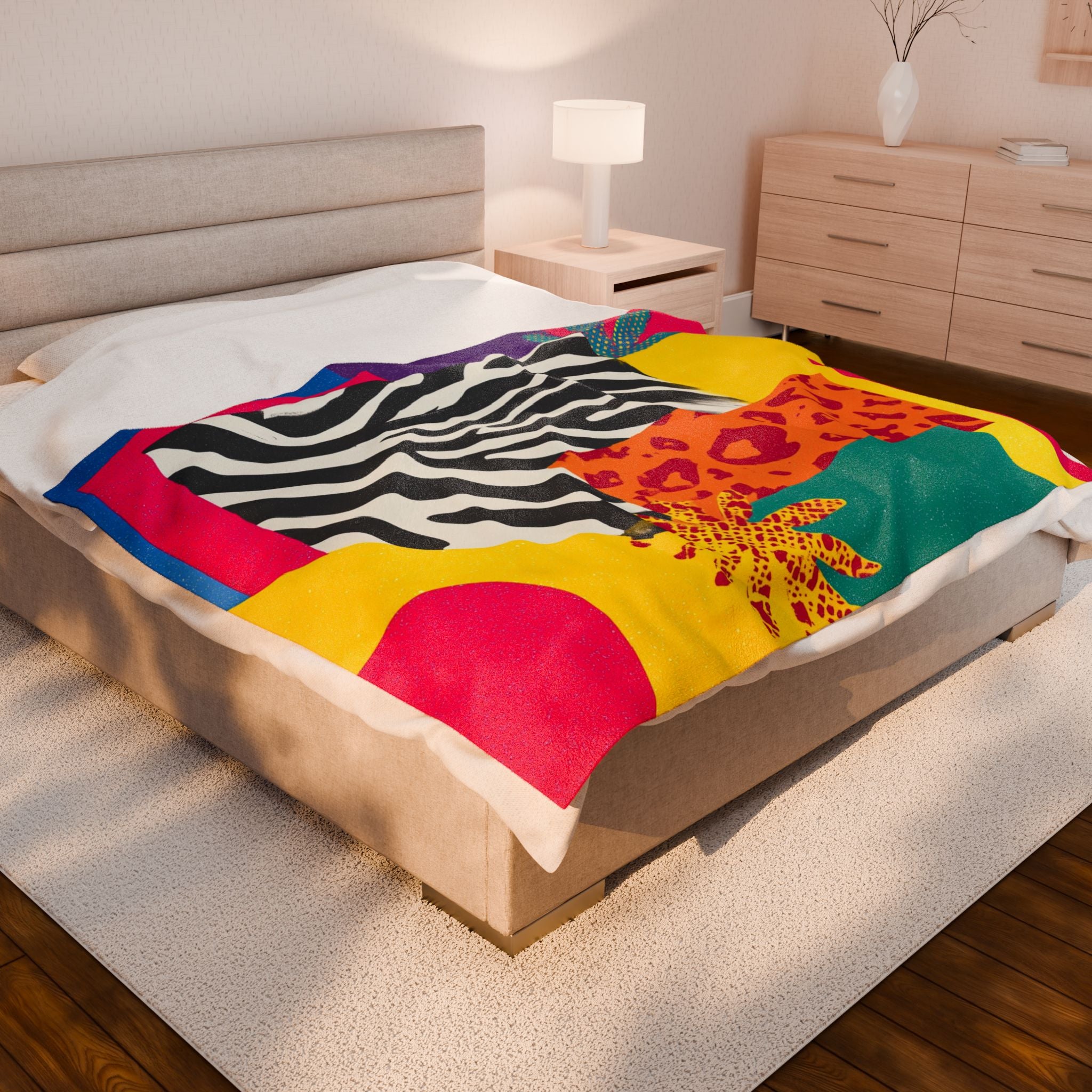 Wild Geometrics: Memphis Design Meets Animal Prints, Pop Art Color Explosion   |    Custom Orders Available