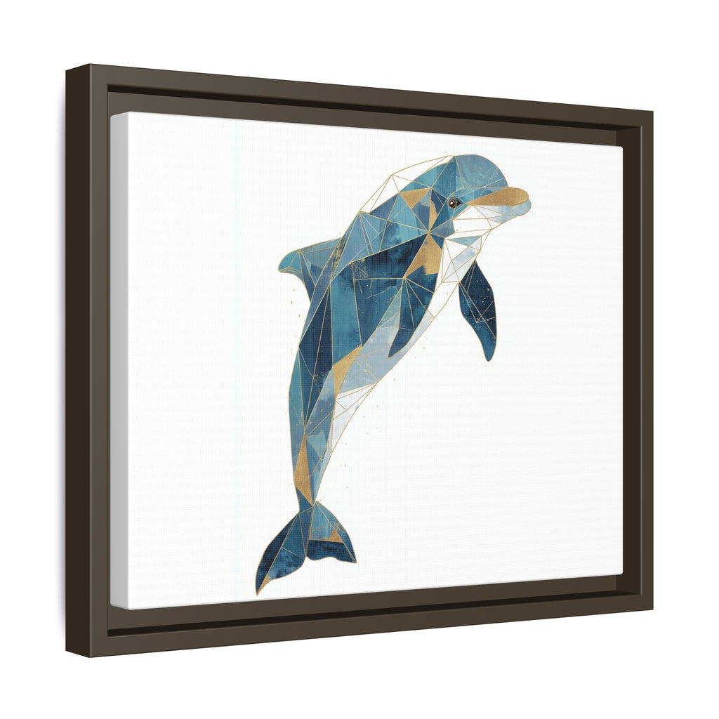Oceanic Geometry: Dolphin in Blue Polygons, Modern Marine Art   |  Personalized & Custom Orders Available