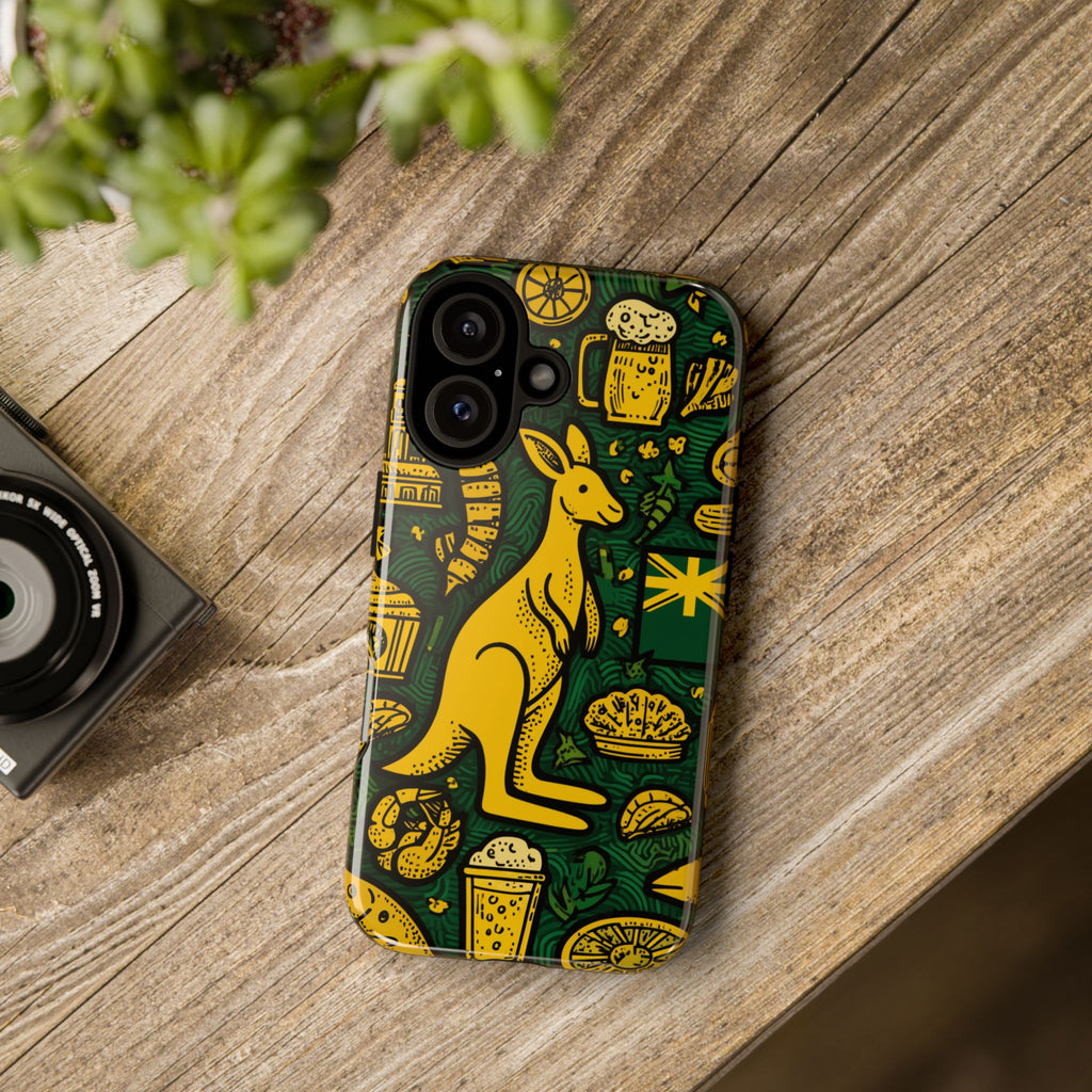 Australian-themed iPhone Case, Tough Phone Cover, Unique Gift for Travelers, Cute Animal Design, Festival & Holiday Accessory