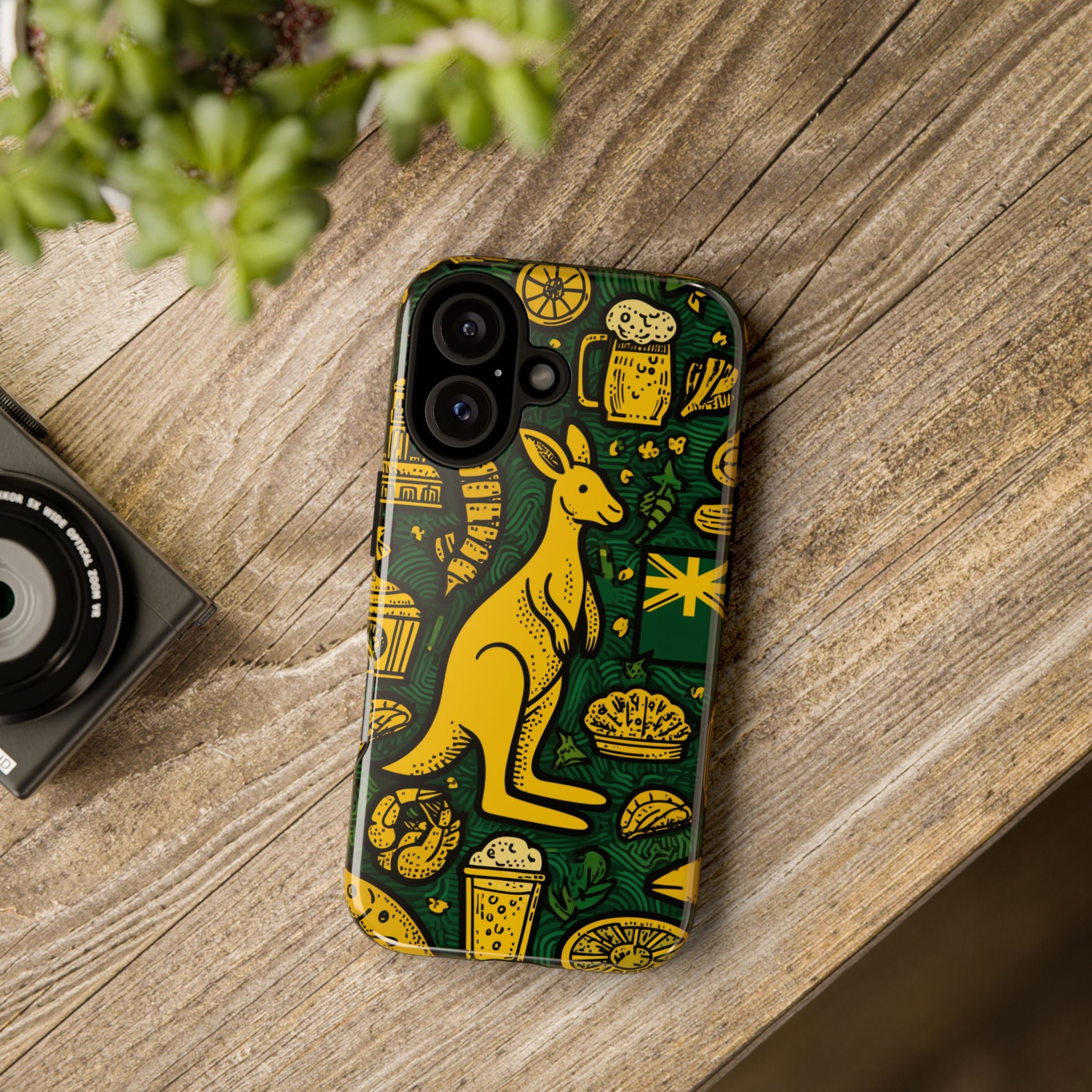 Australian-themed iPhone Case, Tough Phone Cover, Unique Gift for Travelers, Cute Animal Design, Festival & Holiday Accessory