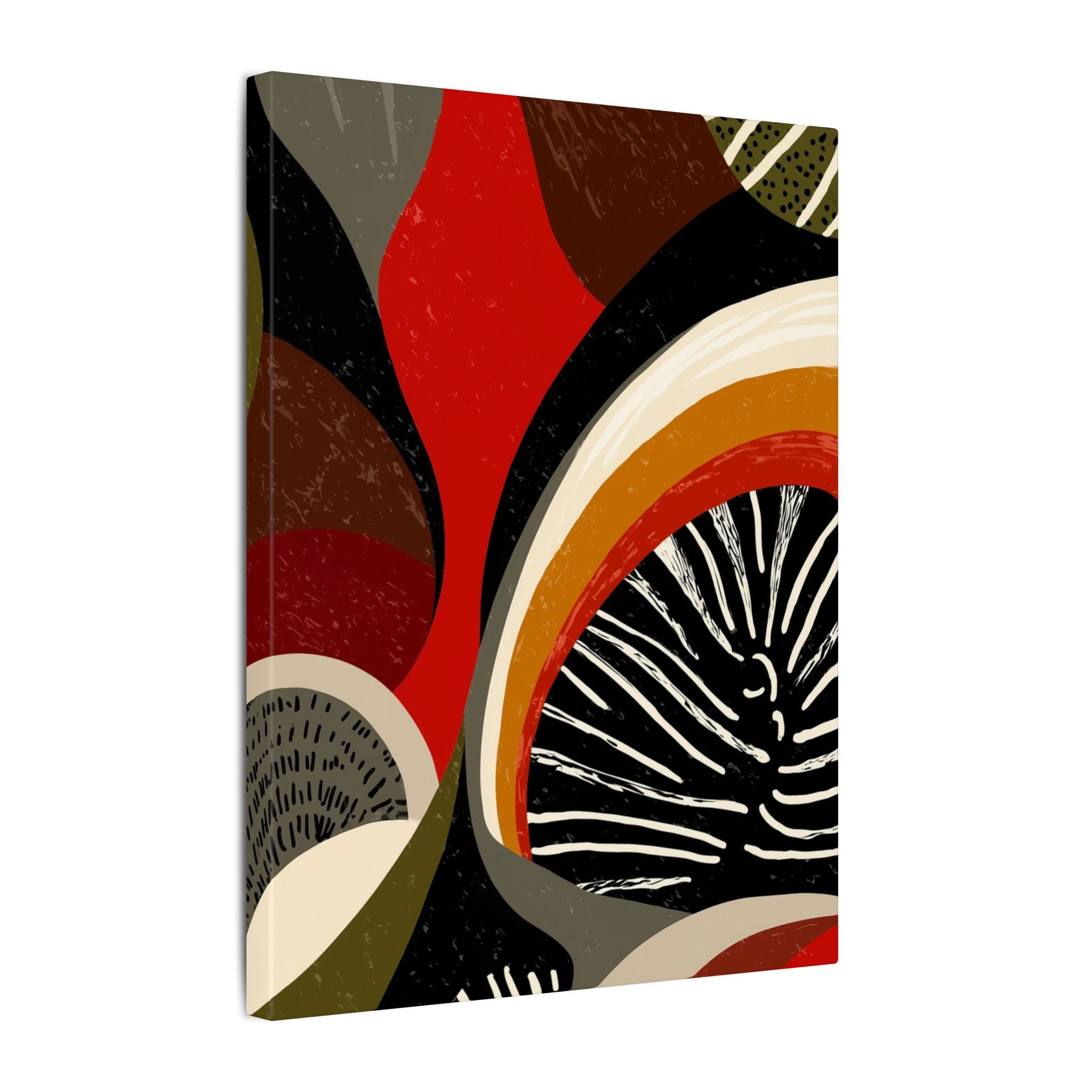 Harmonic Convergence: Organic Geometry, Mid-Century Modern Abstract, Earthy Palette Composition   |   Custom Orders Accepted
