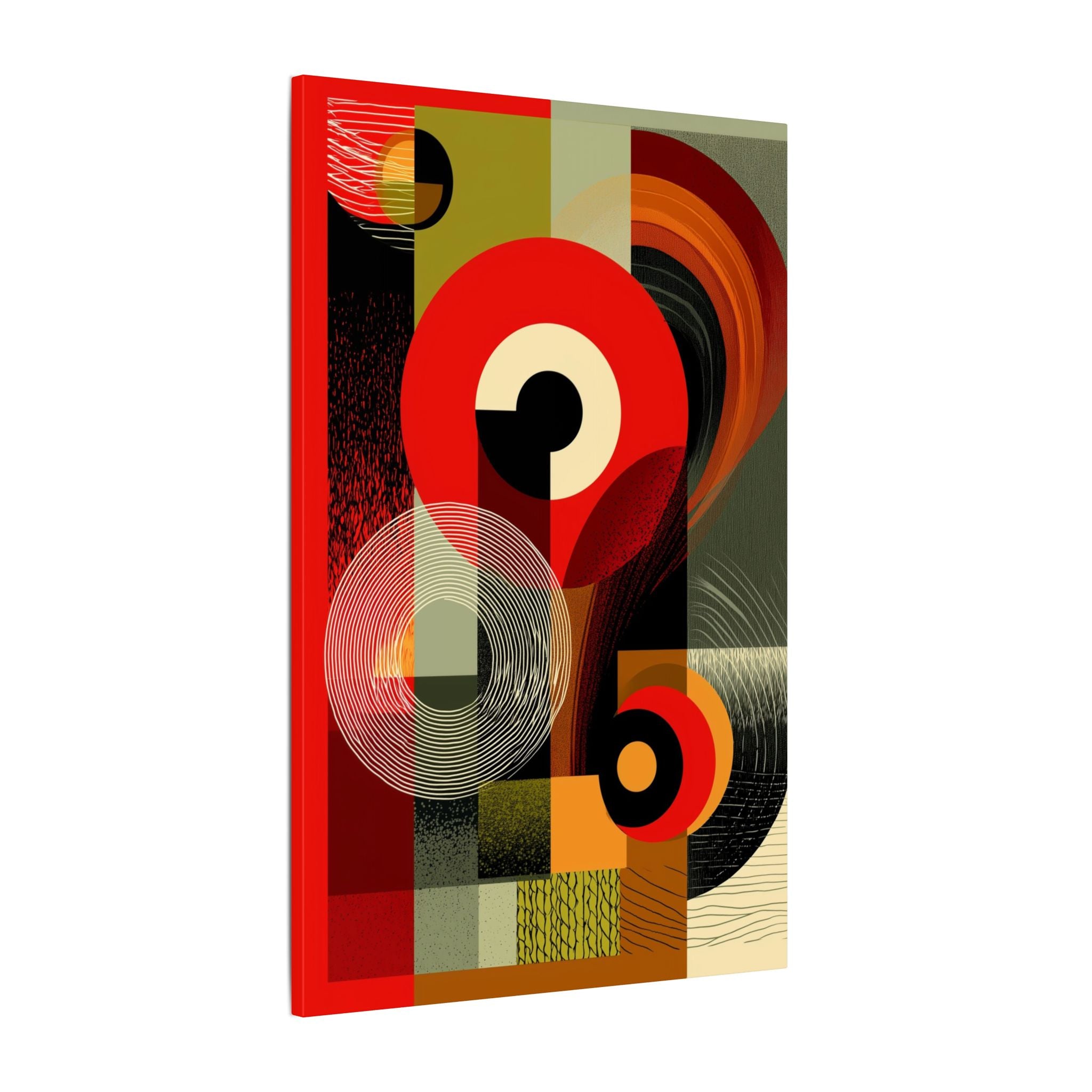 Geometric Convergence: Mid-Century Modern Abstract, Constructivist Design Principles, Bold Chromatic Composition   |   Custom Orders