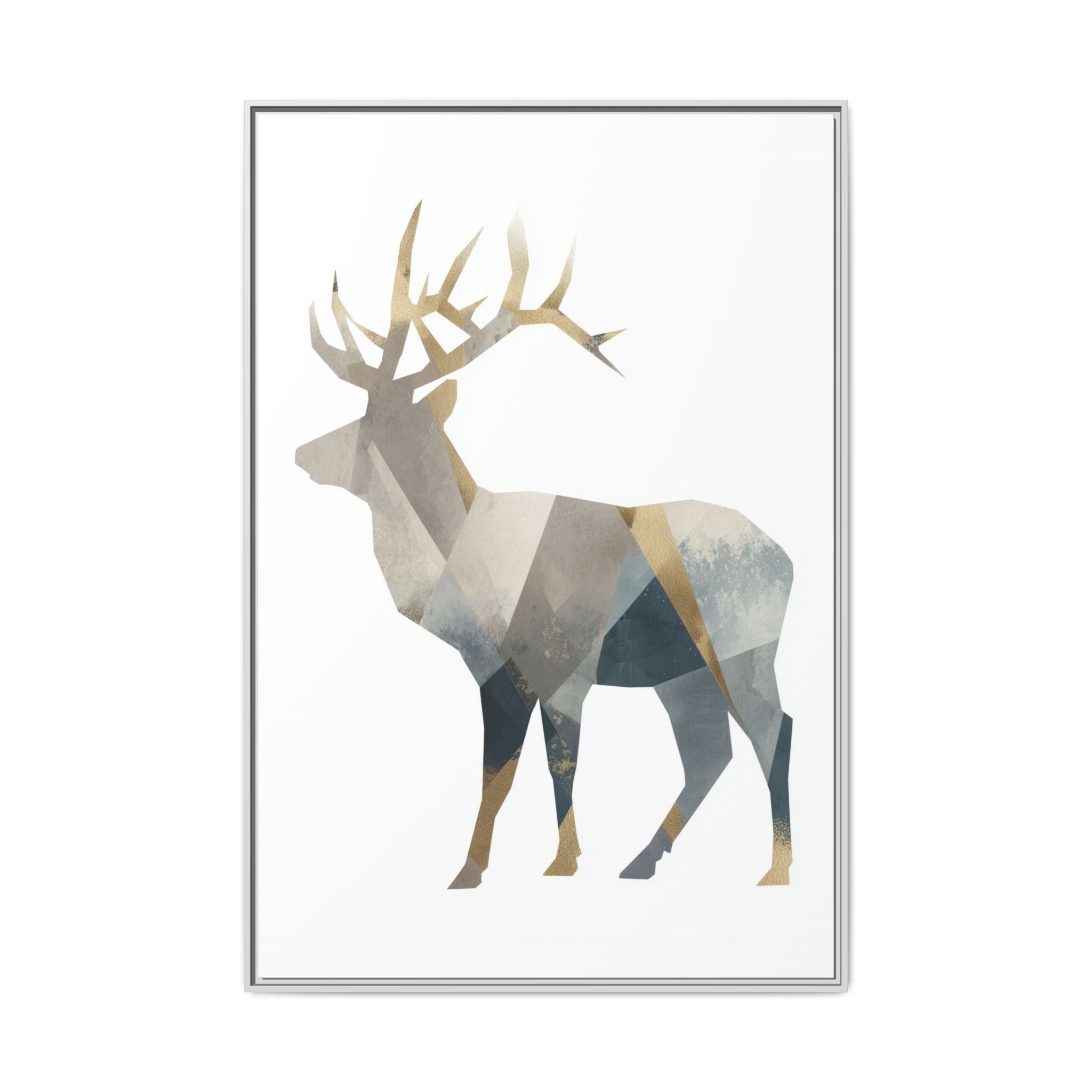 Geometric Deer Silhouette: Modern Wildlife Art, Minimalist Abstract Landscape   |  Personalized & Custom Orders Available