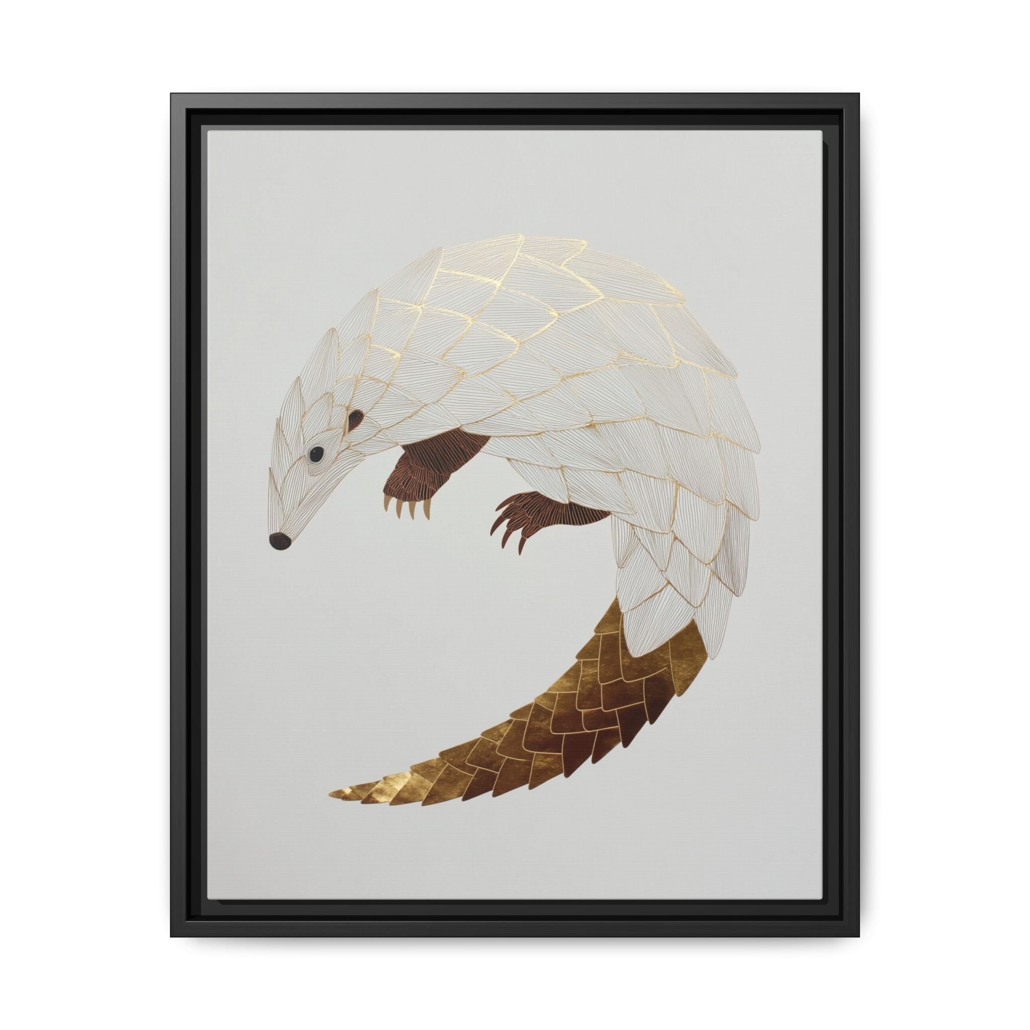 Geometric Hedgehog: Minimalist Wildlife Illustration, Layered Metallic Geometric Art   |    Custom Orders Available