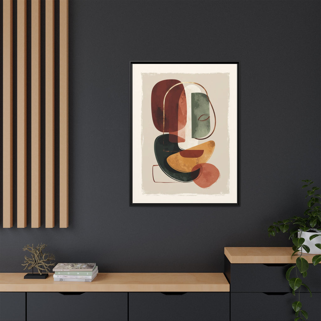 Layered Geometries: Mid-Century Modern Composition, Organic Abstract Design, Translucent Intersecting Shapes   |   Custom Orders Accepted