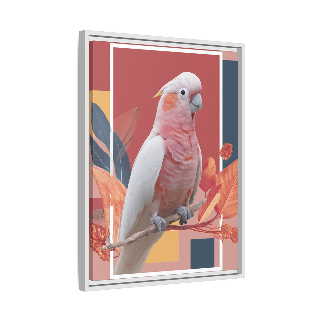 Framed Print: Cockatoo in Contemporary Geometric Style, Modern Avian Art Collection   |  Personalized & Custom Orders Available