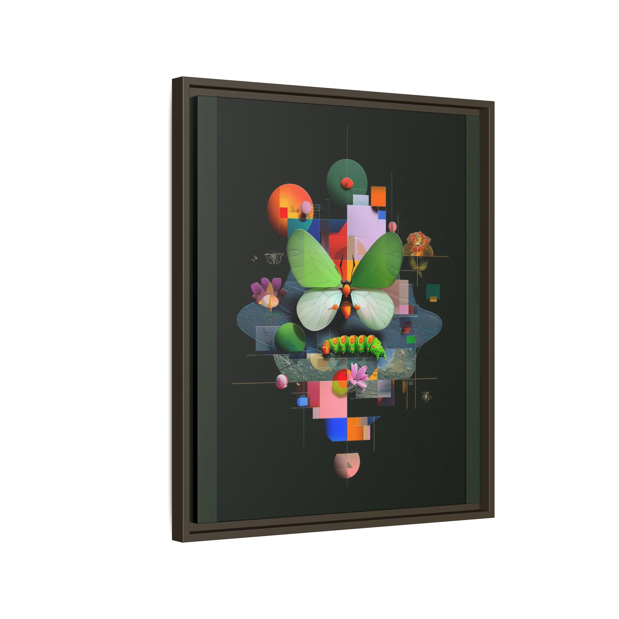 Metamorphosis Geometry Framed Print : Digital Nature Synthesis, Butterfly Abstraction   |  Personalized & Custom Orders Available