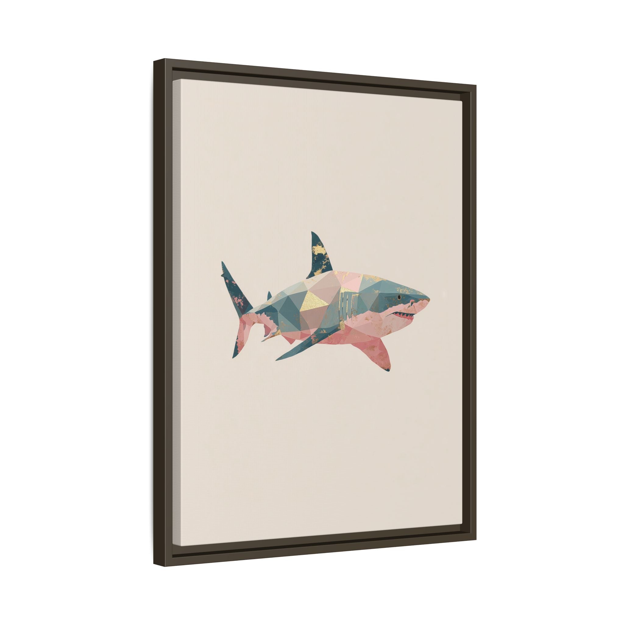 Geometric Shark Spectrum: Polygonal Marine Predator, Abstract Metallic Design   |  Personalized & Custom Orders Available