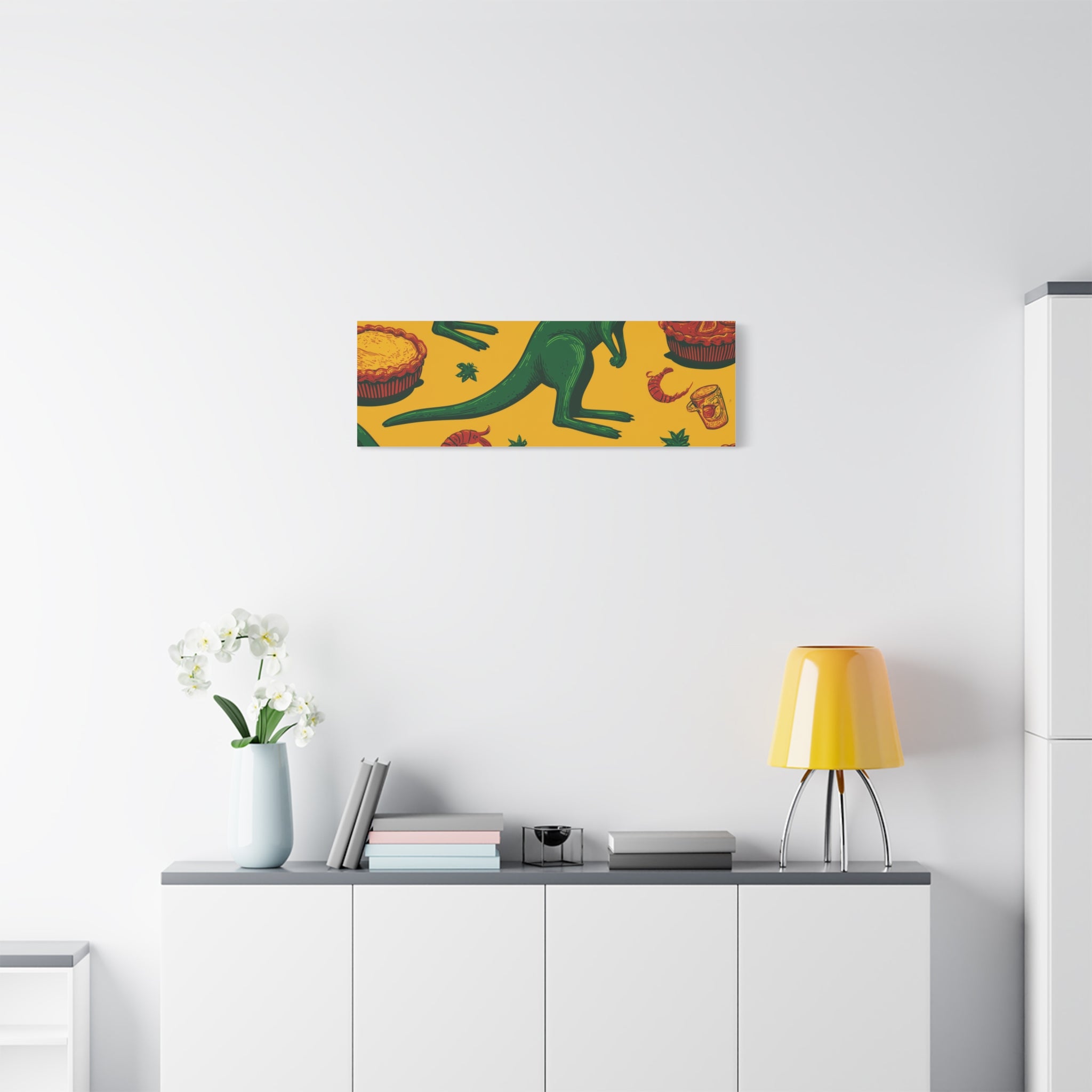 Kangaroo Canvas Wall Art, Vibrant Animal Decor, Unique Gift for Nature Lovers, Fun Kitchen Wall Hanging, Australian Themed Art