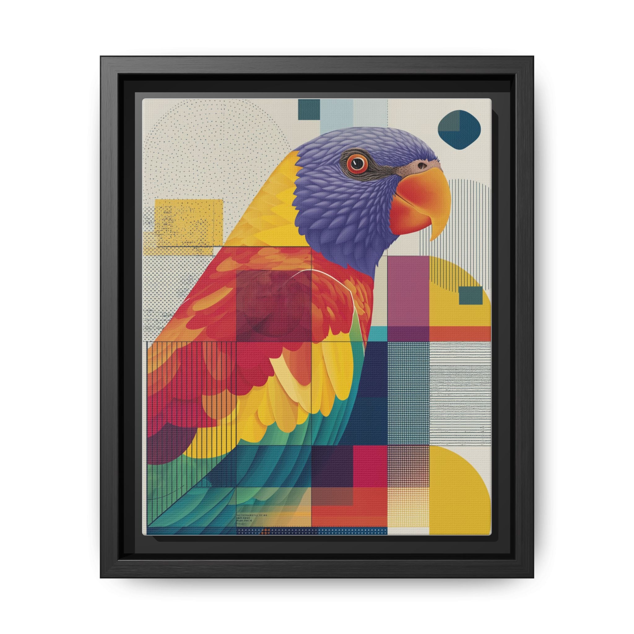 Prismatic Parrot: Geometric Deconstruction, Modern Abstract Art   |    Custom Orders Available