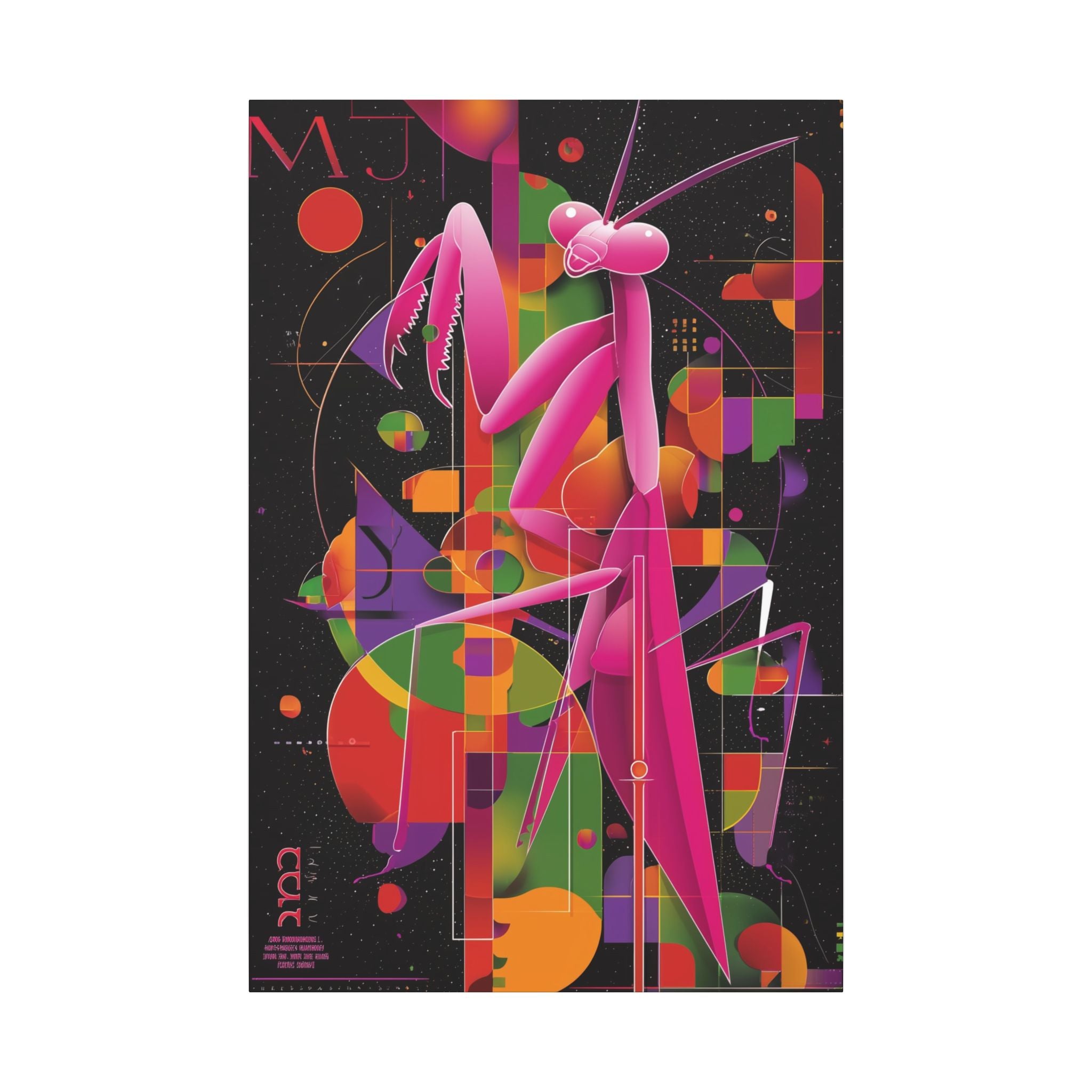 Cosmic Mantis: Geometric Abstraction, Retro-Futuristic Design   |    Custom Orders Available