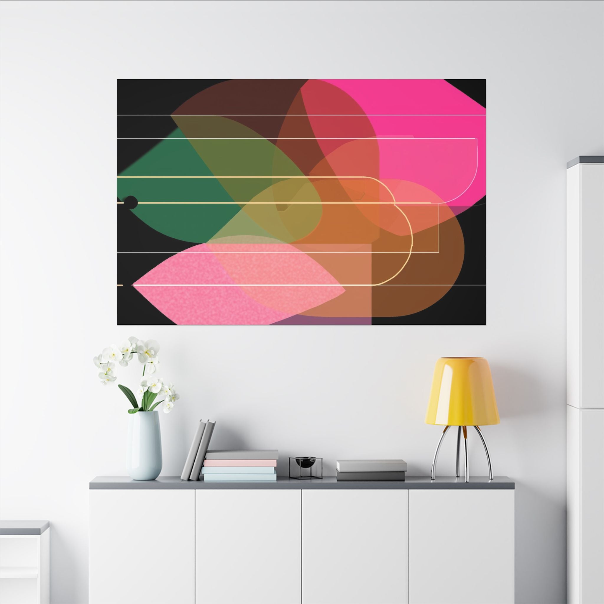 Chromatic Convergence: Layered Abstract Forms, Organic Geometric Interplay, Translucent Color Spectrum   |   Custom Orders Accepted