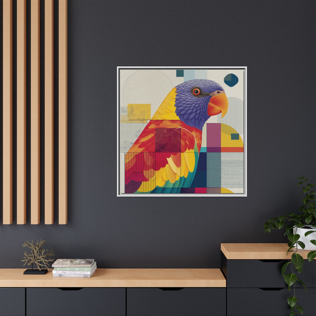 Geometric Parrot: Abstract Wildlife Art, Modern Color Block Design   |  Personalized & Custom Orders Available