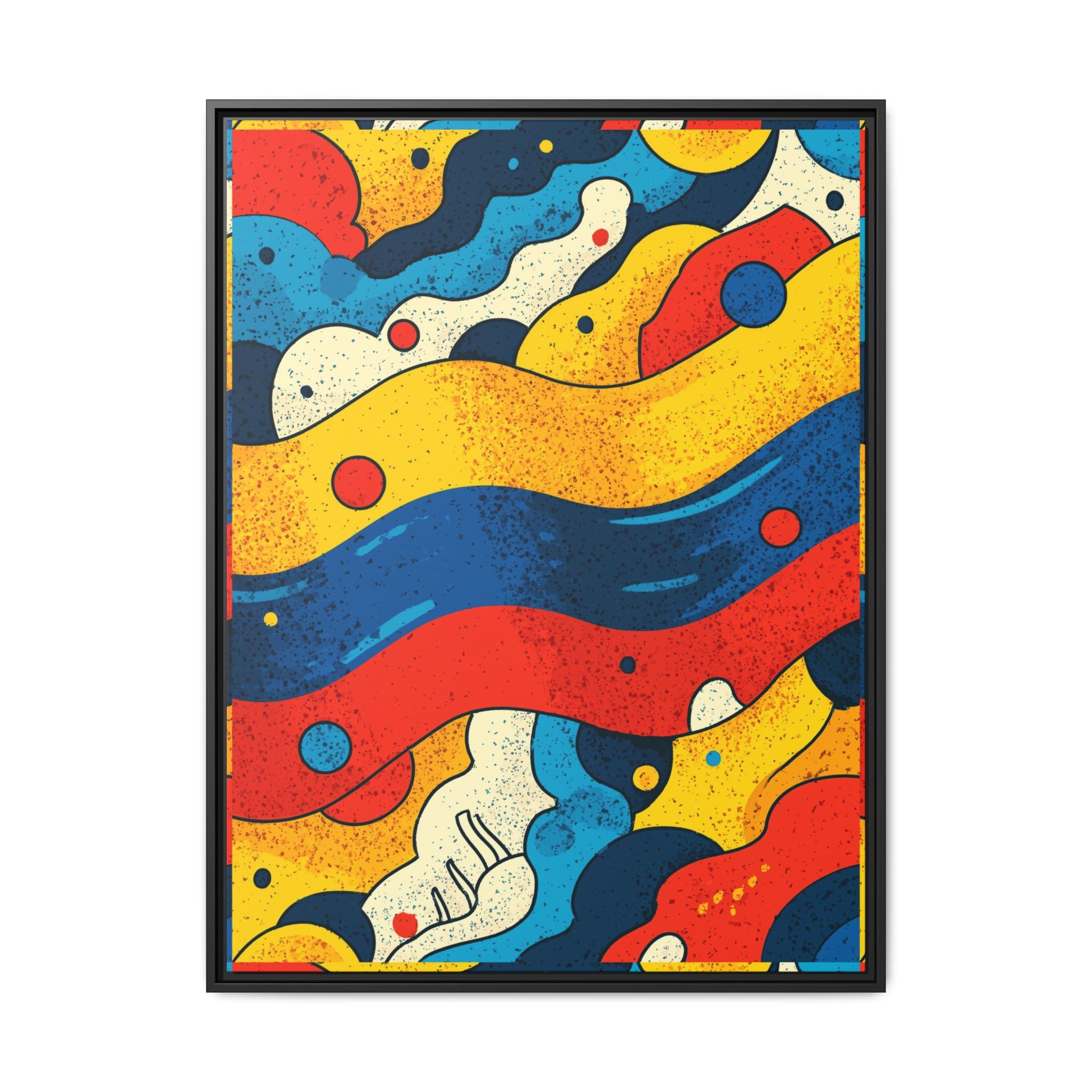 Wave Rhythms: Chromatic Abstraction, Vintage Screen Print Textures, Dynamic Color Composition   |   Custom Orders Accepted