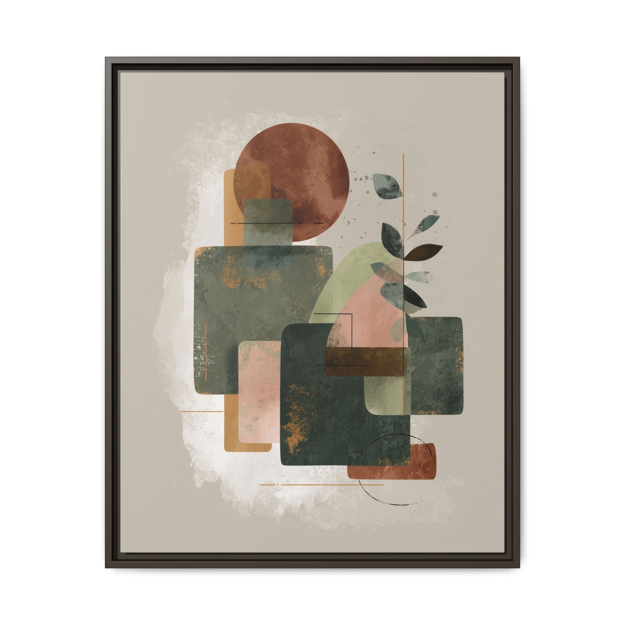 Geometric Harmony: Abstract Watercolor Composition, Mid-Century Modern Design, Organic Shapes   |   Custom Orders Accepted