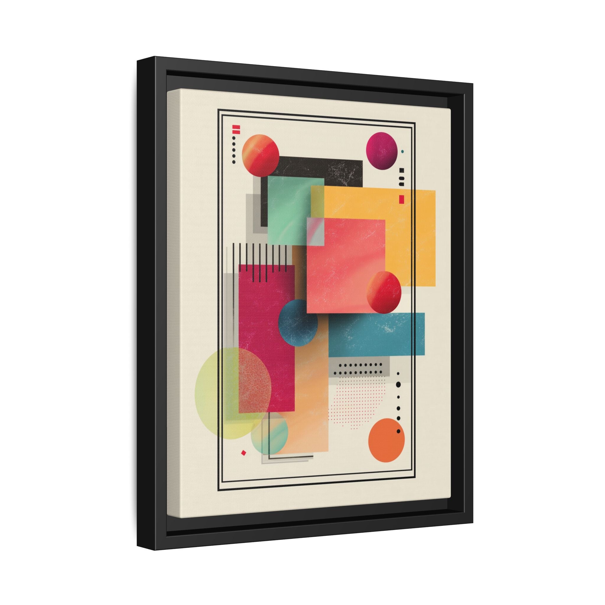 Geometric Harmony: Bauhaus Intersections, Digital Abstract Layers, Contemporary Color Palette   |   Custom Orders Accepted
