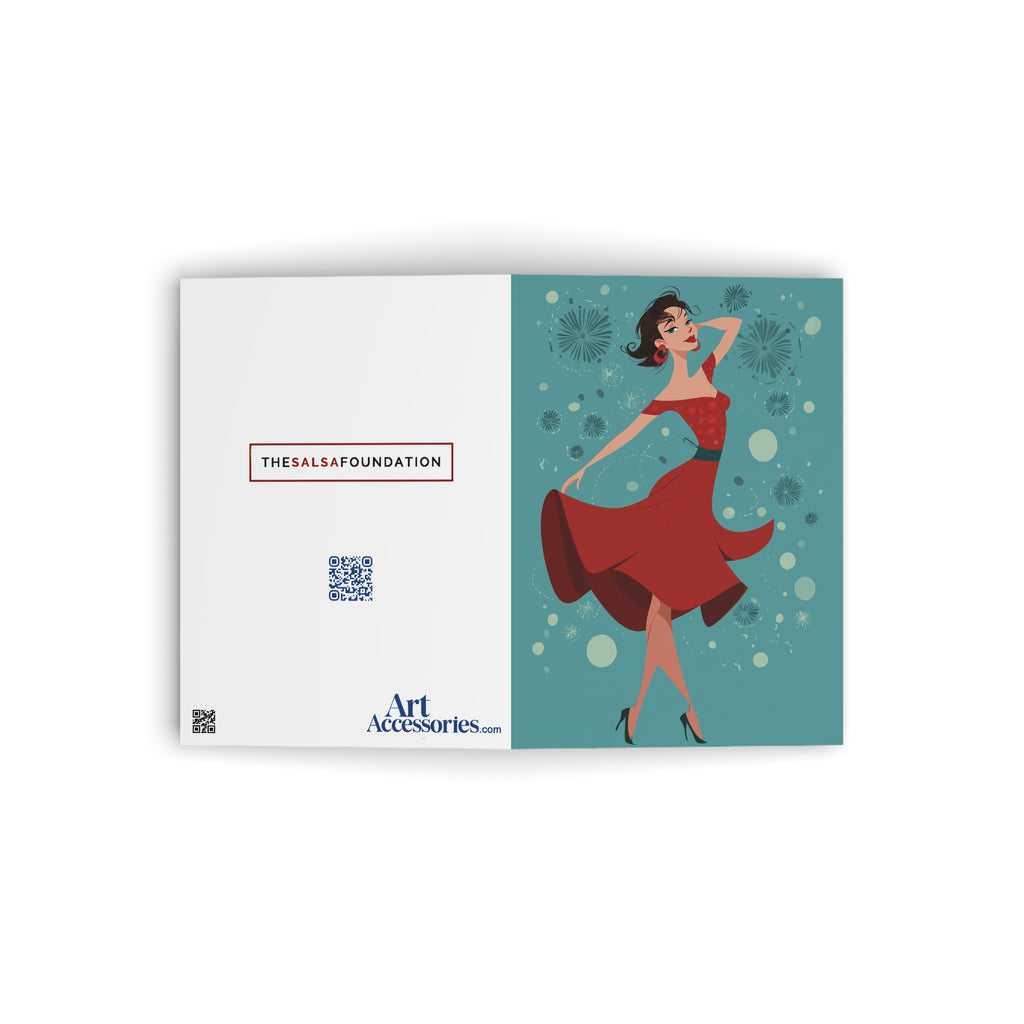 Christmas Salsa Dancing Greeting Card