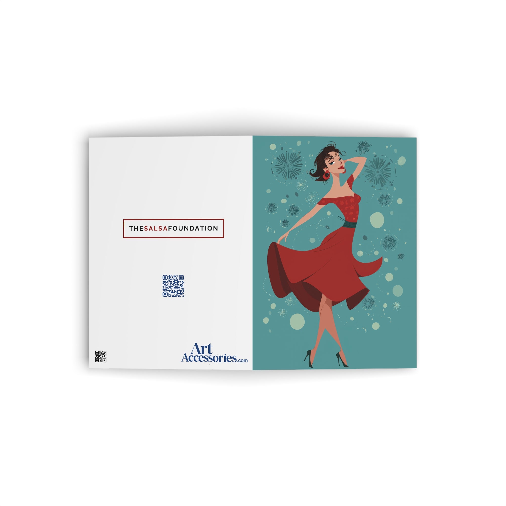 Christmas Salsa Dancing Greeting Card