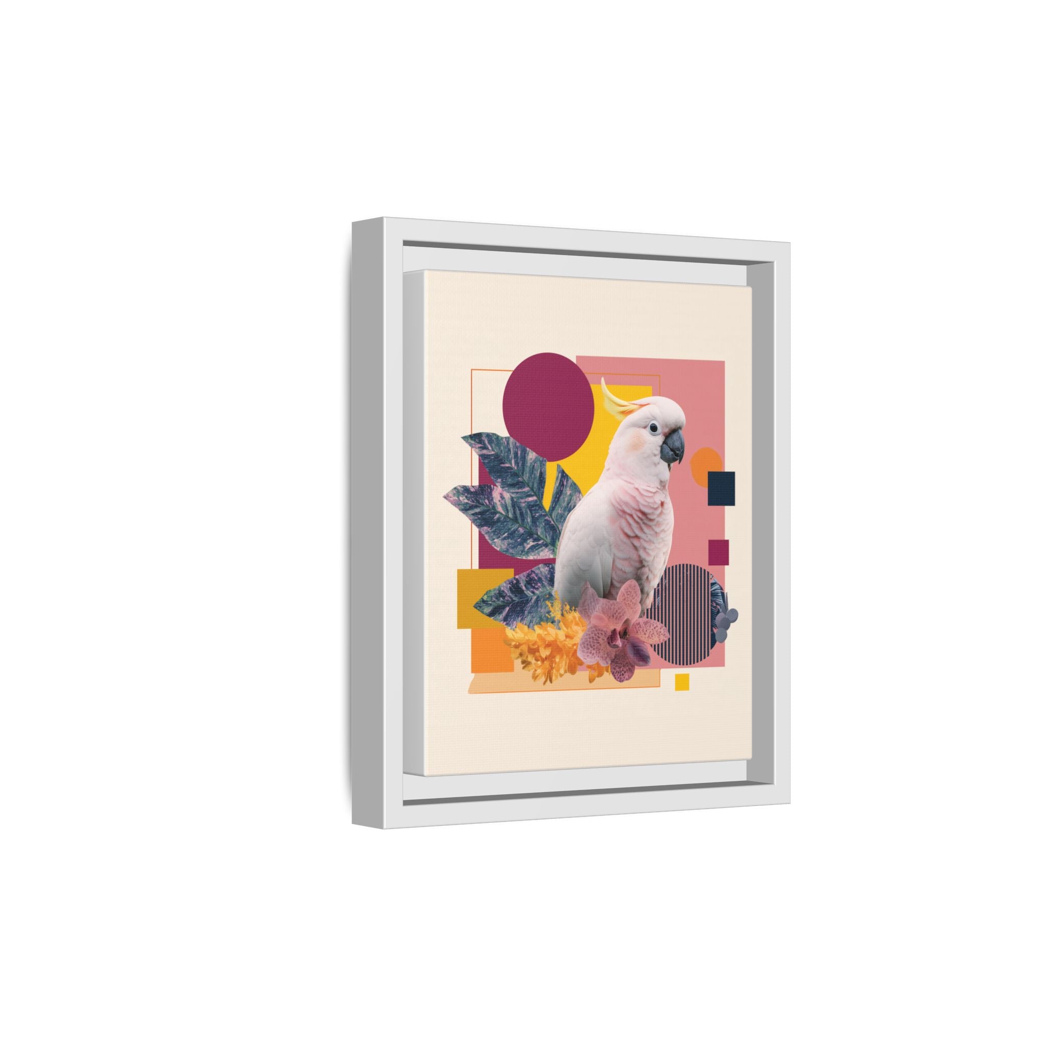 Cockatoo in Geometric Paradise: Tropical Avian Design, Modern Abstract Art   |    Custom Orders Available