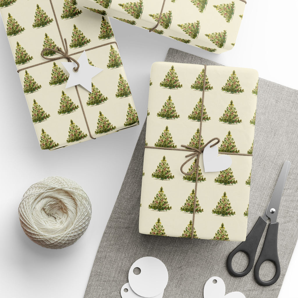 Marijuana Bud Christmas Tree Festive Wrapping Paper - Gift Wrapping, Christmas, Birthday, Stoner Gift