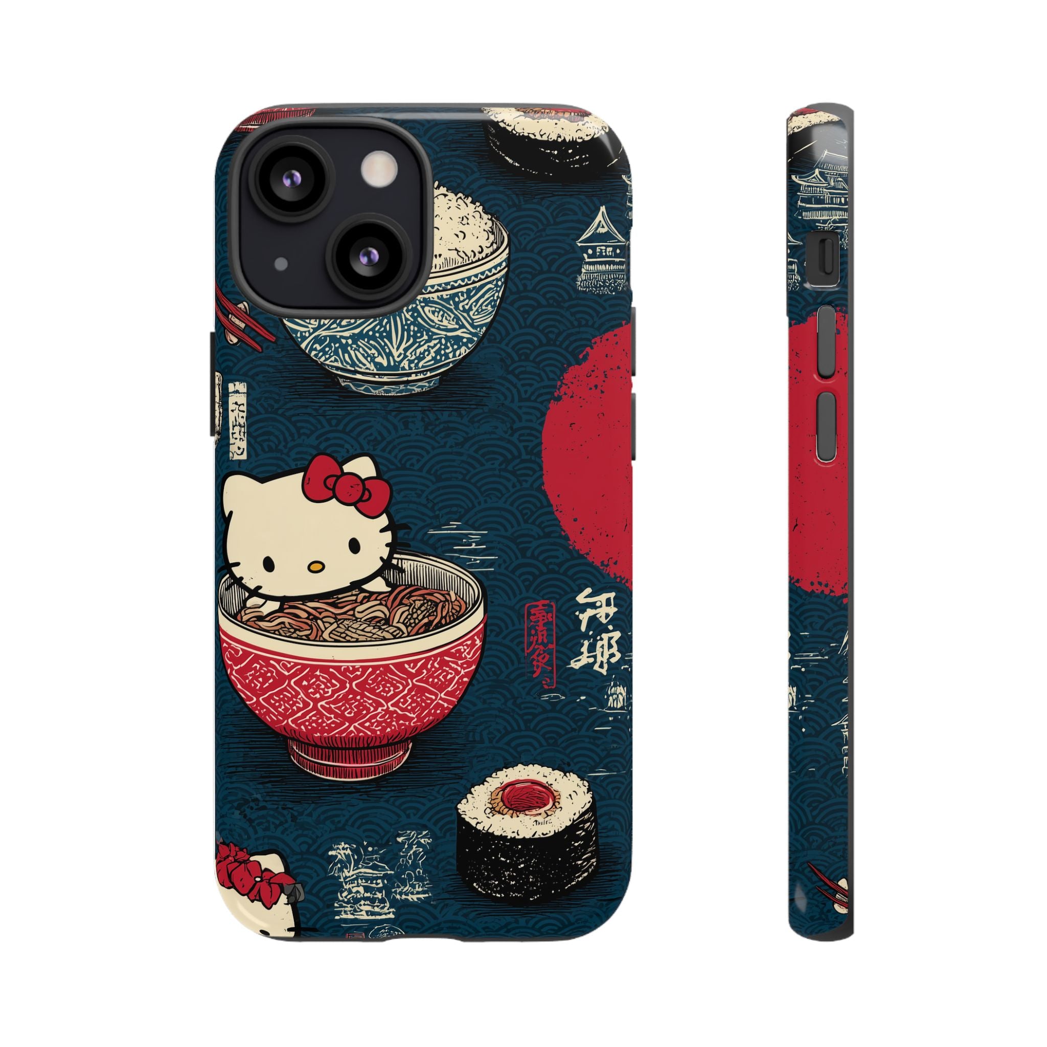 Japanese Kitty Sushi Vibrant Phone Case - Tough Case | Funky, Colorful, Unique Design for Gift, Accessory, Protection, Trendy