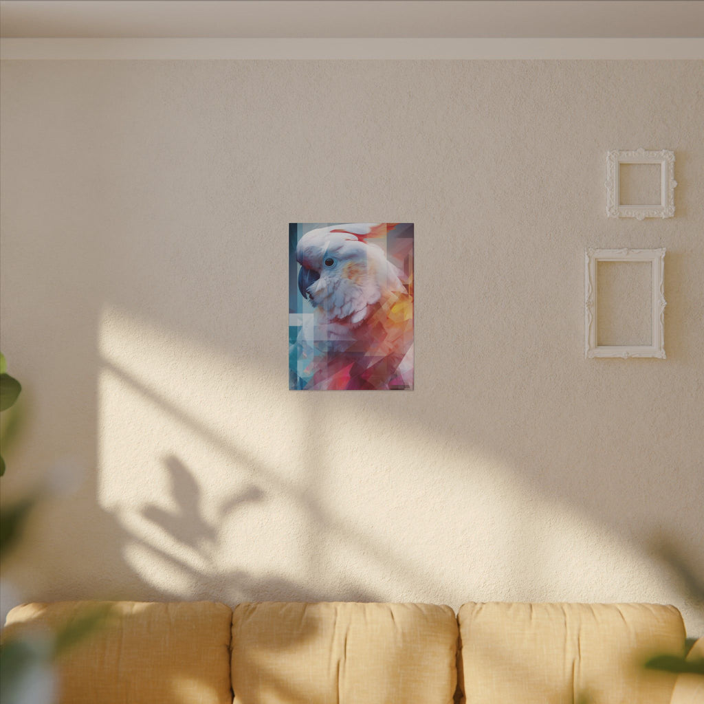 Geometric Cockatoo: Prismatic Wildlife Portrait, Low-Poly Digital Art   |    Custom Orders Available