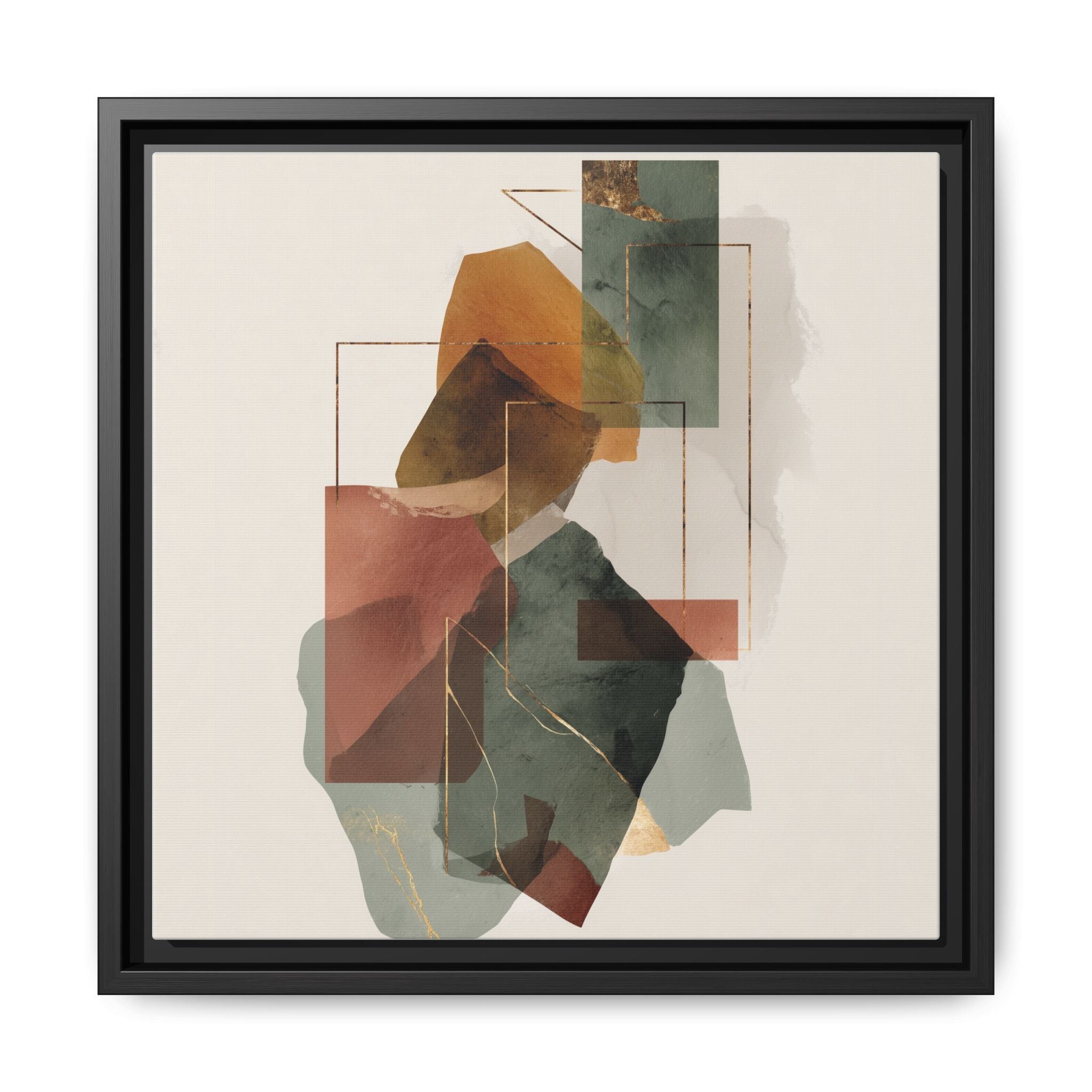 Harmonic Geometries: Architectural Abstraction, Earthy Palette, Minimalist Composition   |   Custom Orders Accepted