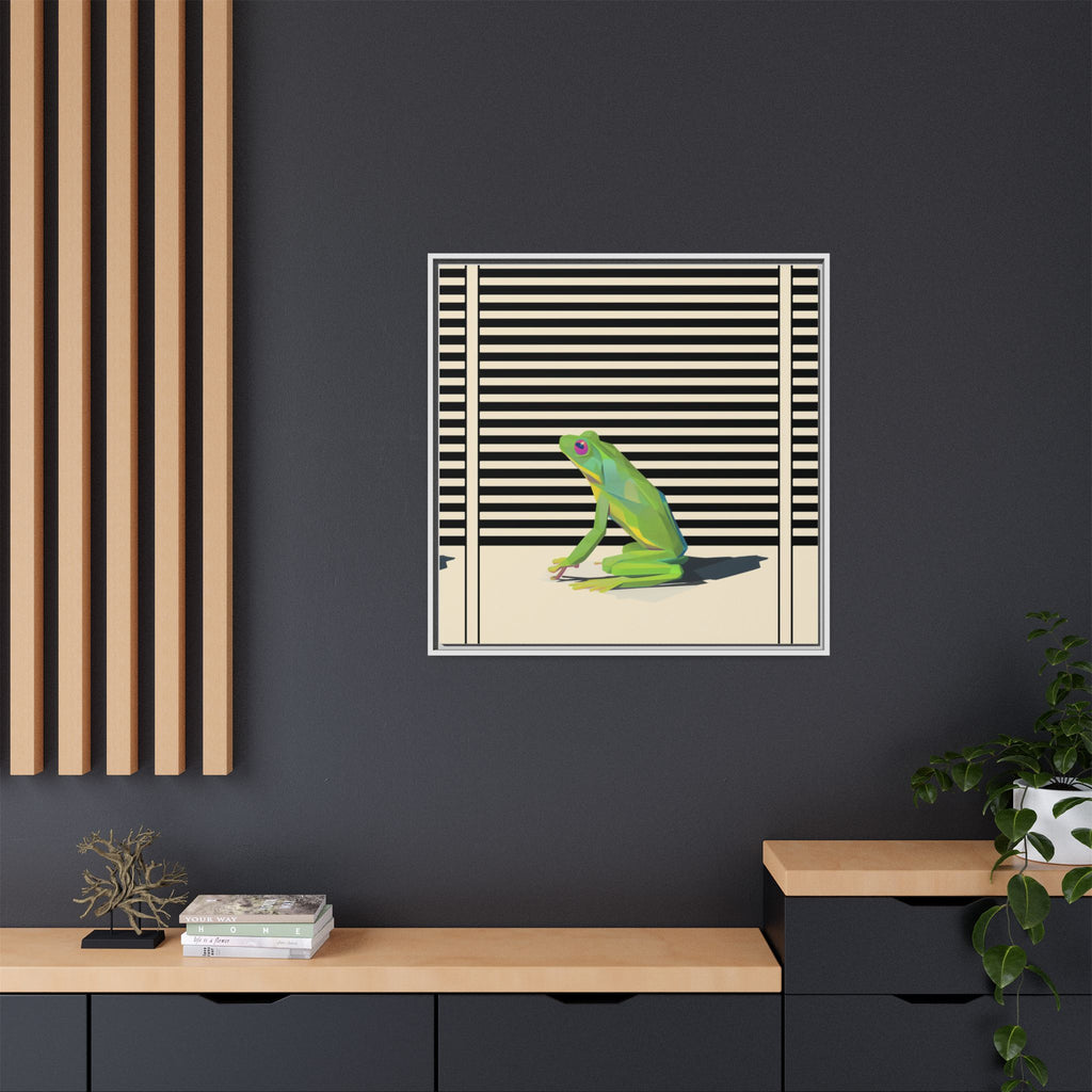 Geometric Frog Persona: Modern Wildlife Illustration, Vibrant Graphic Design   |  Personalized & Custom Orders Available