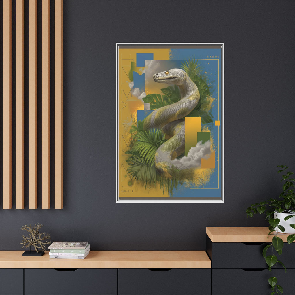 Serpent of Surreal Geometries: Tropical Hyperrealism, Digital Snake Illustration   |    Custom Orders Available