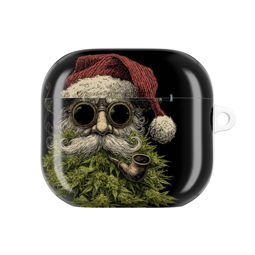 Festive Smoking Santa AirPod Case, Christmas Gift, Holiday Accessory, Trendy Tech Cover, Unique Earbud Holder