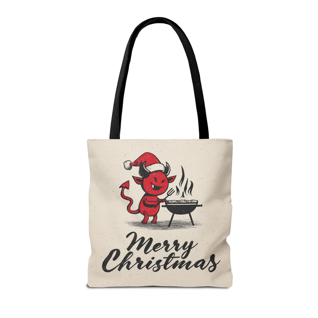 Naughty Santa , Secret Santa, Devil Theme, Devil Themed Art Tote Bag (AOP)