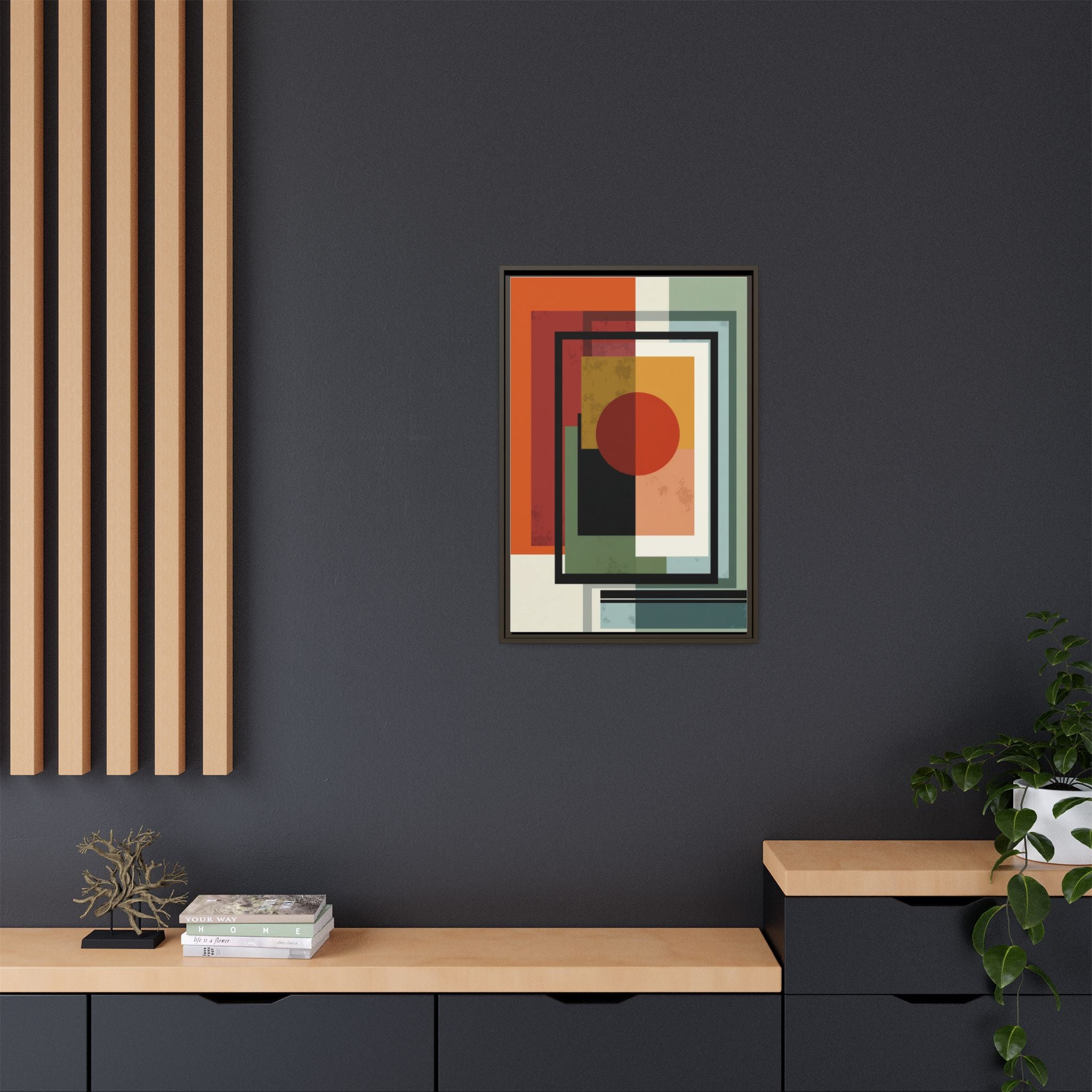 Geometric Harmonies: Mid-Century Modern Composition, Constructivist Inspiration, Abstract Rectangular Interplay   |   Custom Orders Accepted