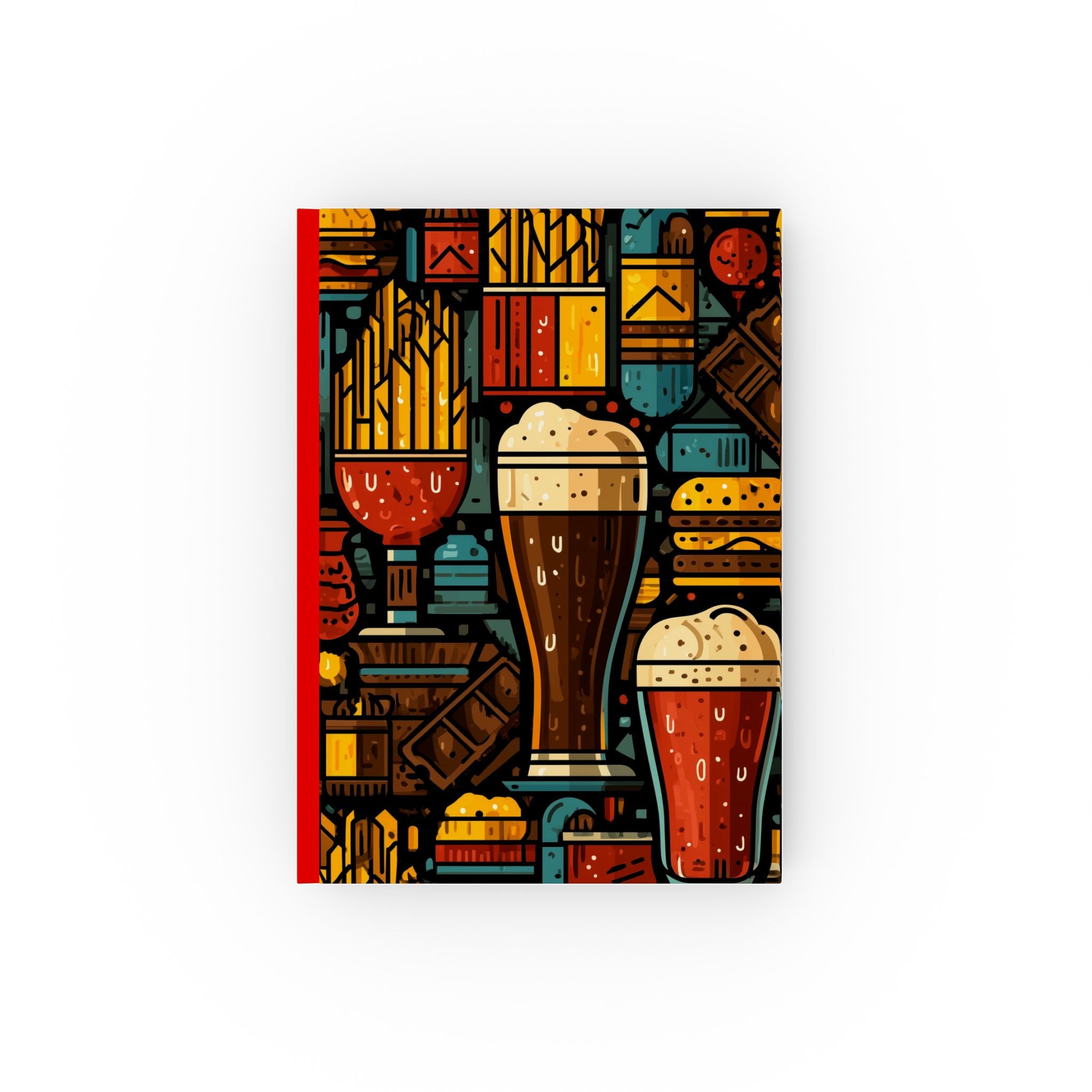 Beer Mosaic: Pub Culture Illustrated, Geometric Food Art, Mid-Century Modern Design | Custom Orders Accepted