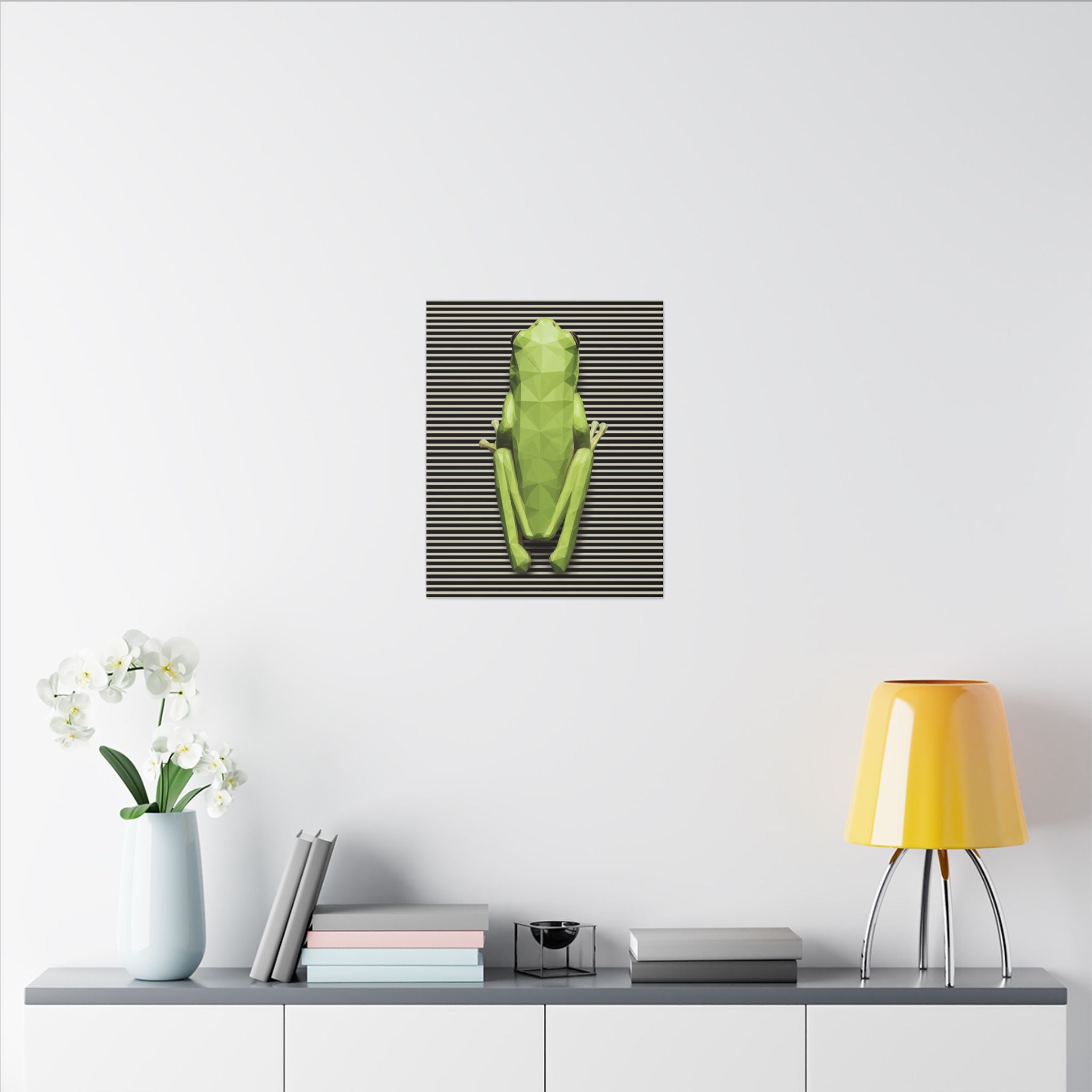 Geometric Frog: Low-Poly Design, Digital Art Amphibian   |    Custom Orders Available