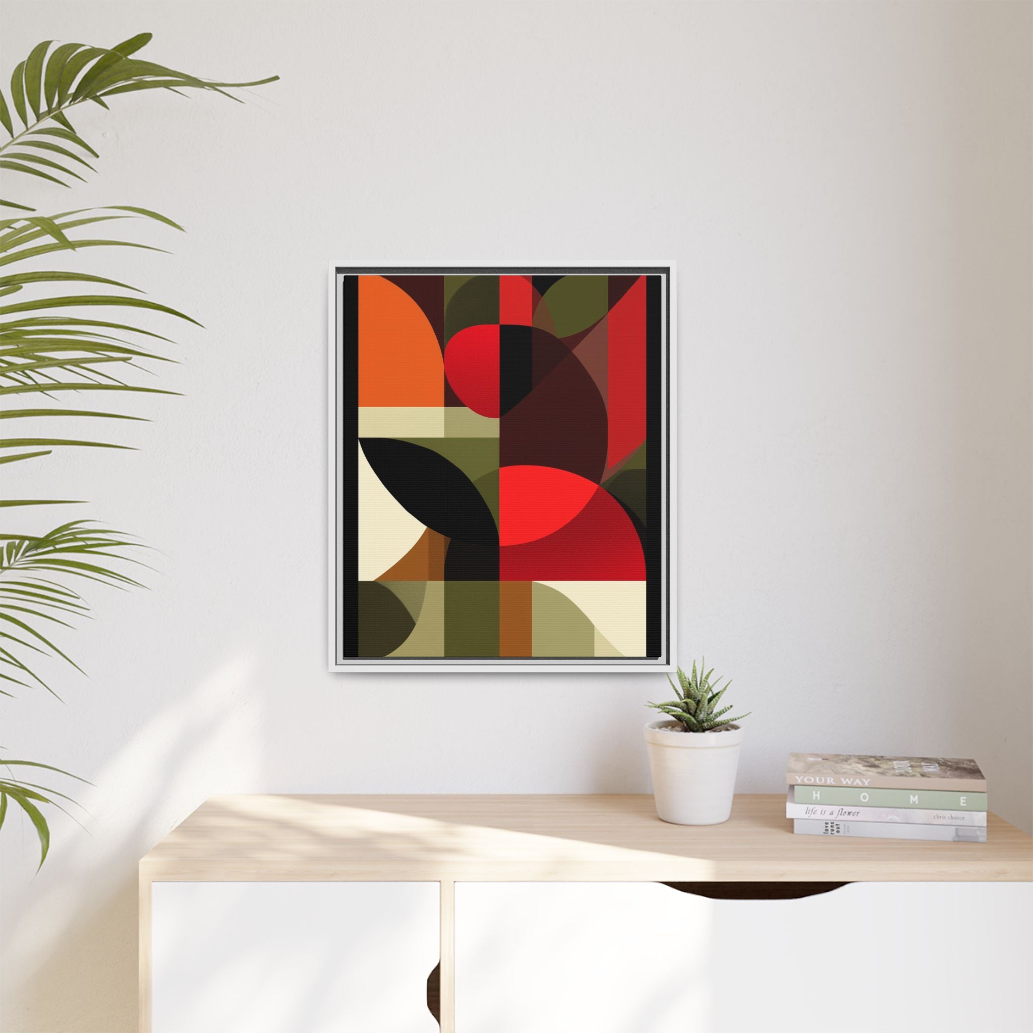 Geometric Fusion: Modern Abstract Composition, Cubist Color Blocks, Architectural Form Harmony   |   Custom Orders Accepted