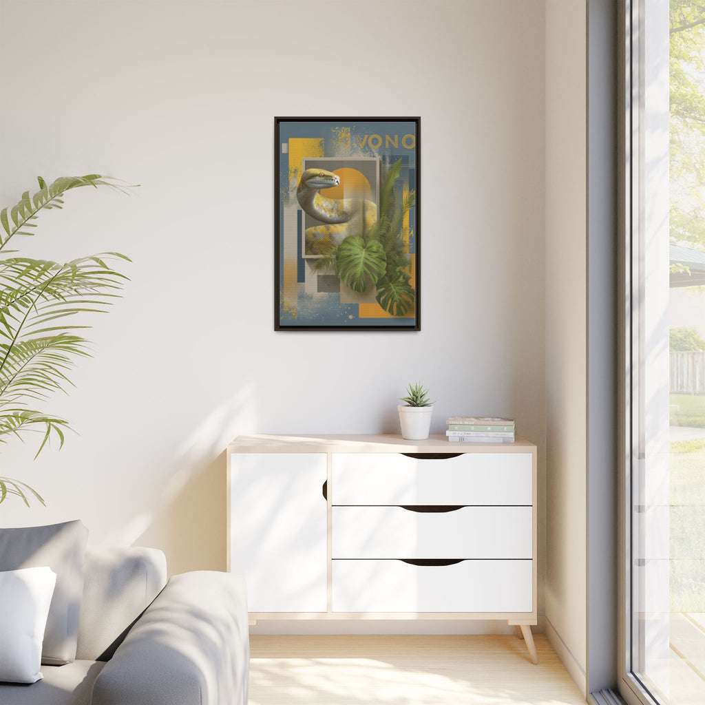 Serpent of Geometric Dimensions: Tropical Vono Design, Abstract Wildlife Art   |  Personalized & Custom Orders Available