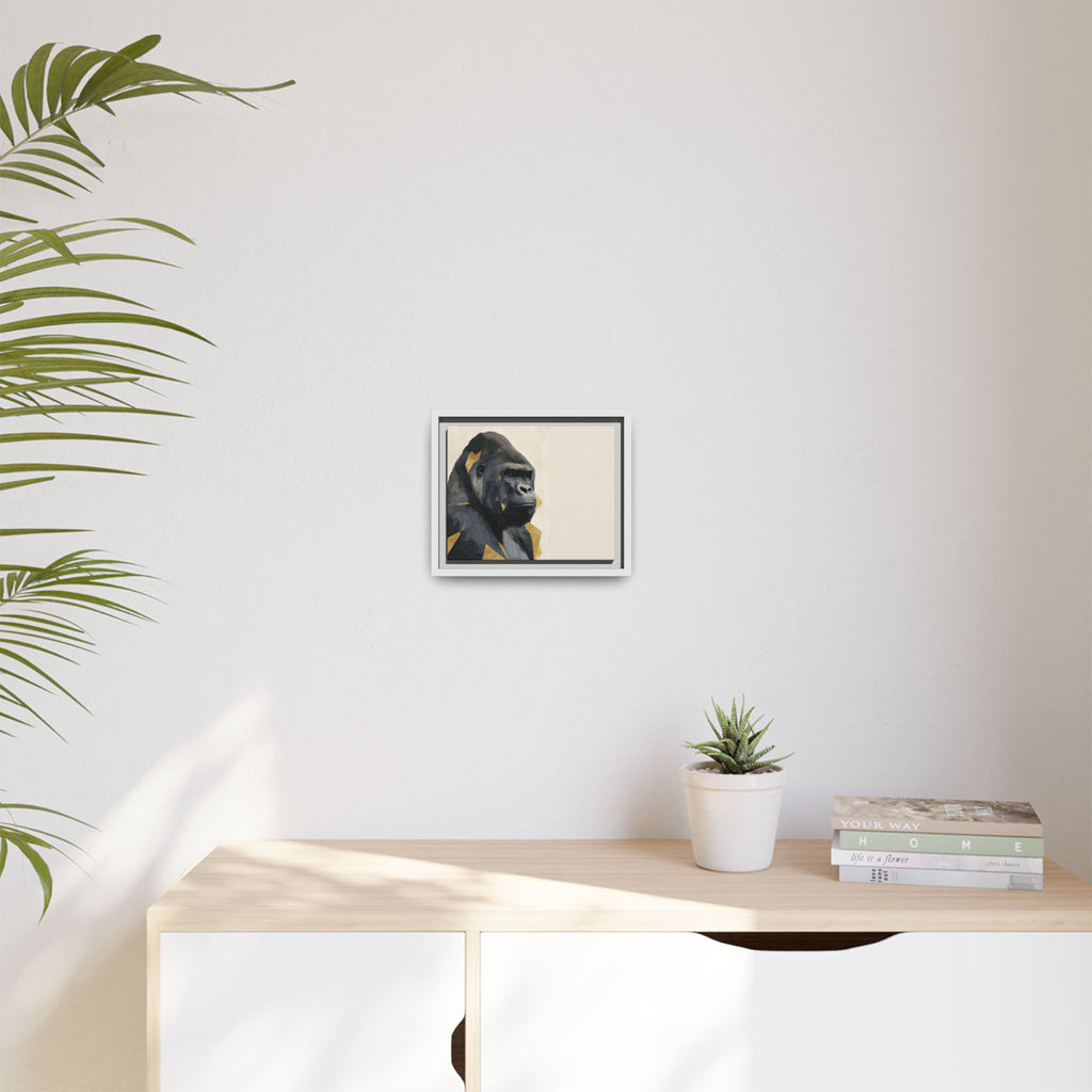 Primal Geometry: Polygonal Gorilla Portrait, Modern Metallic Wildlife Art   |  Personalized & Custom Orders Available