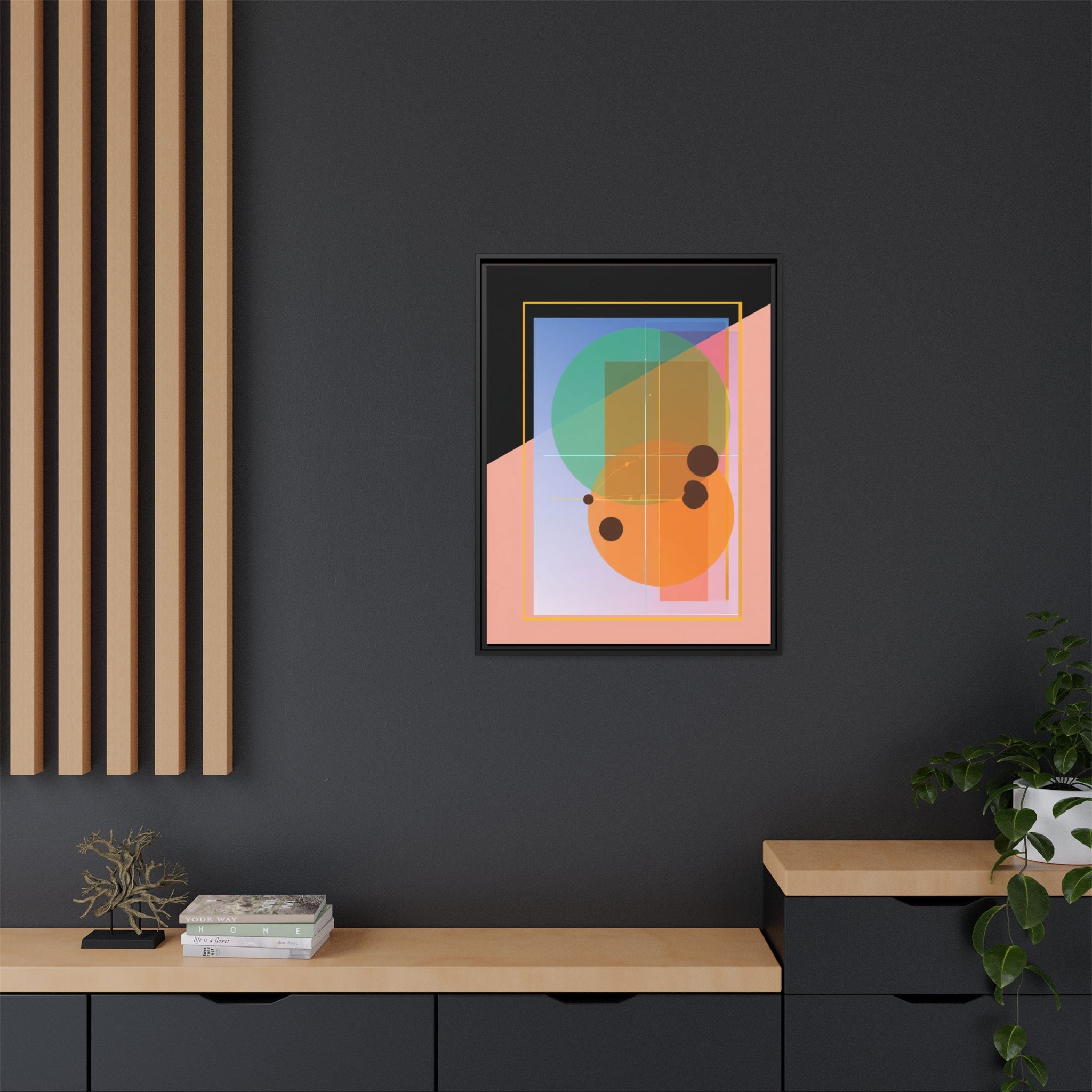 Geometric Harmony: Abstract Composition, Overlapping Shapes, Precision Design   |   Custom Orders Accepted