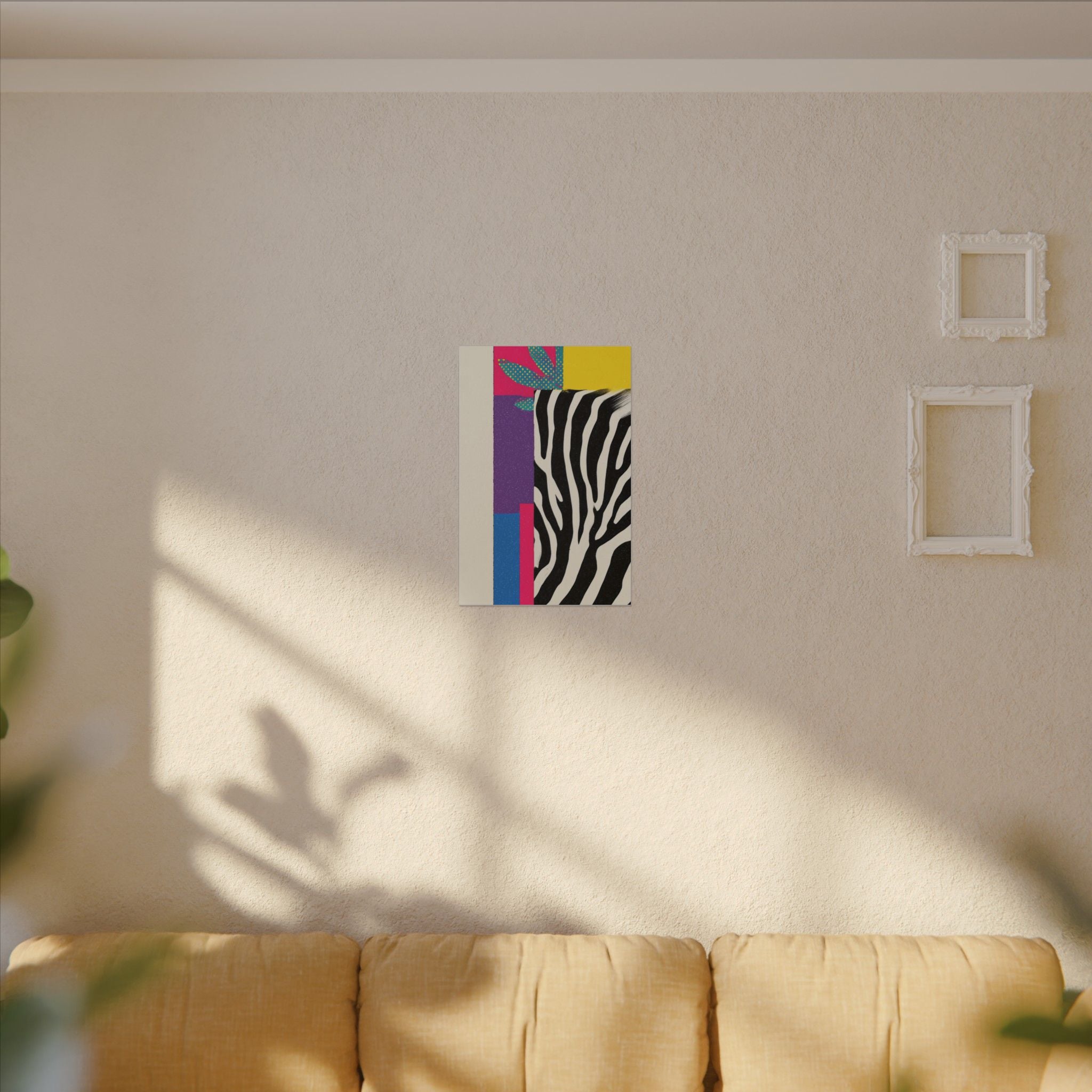 Copy of Pop Geometry: Zebra Leopard Fusion, Geometric Color Block, Modern Abstract Design   |   Custom Orders Accepted