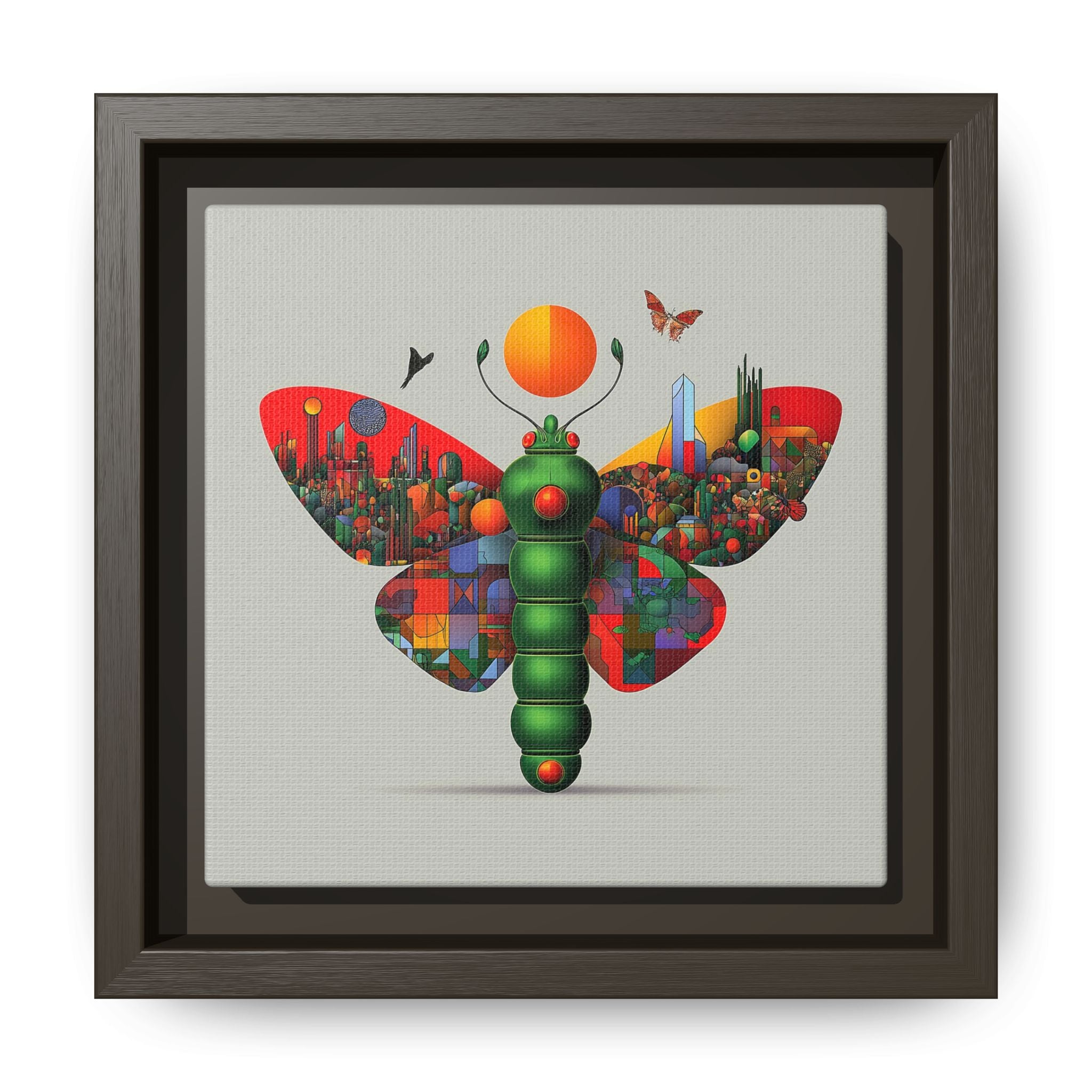 Urban Metamorphosis: Geometric Butterfly Cityscape, Cubist Digital Illustration   |    Custom Orders Available