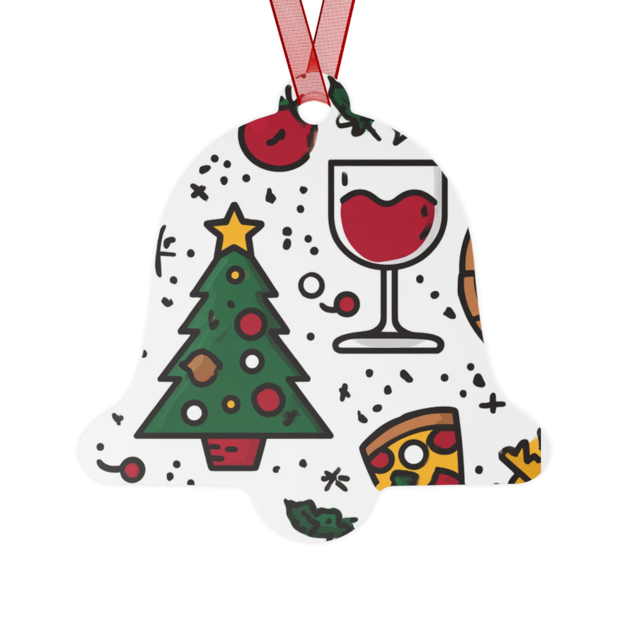 Buon Natale Festive Metal Ornaments - Christmas Hanging, Holiday Gifts, Personalized Tree Ornaments, Party Celebrations, Seasonal Decoration