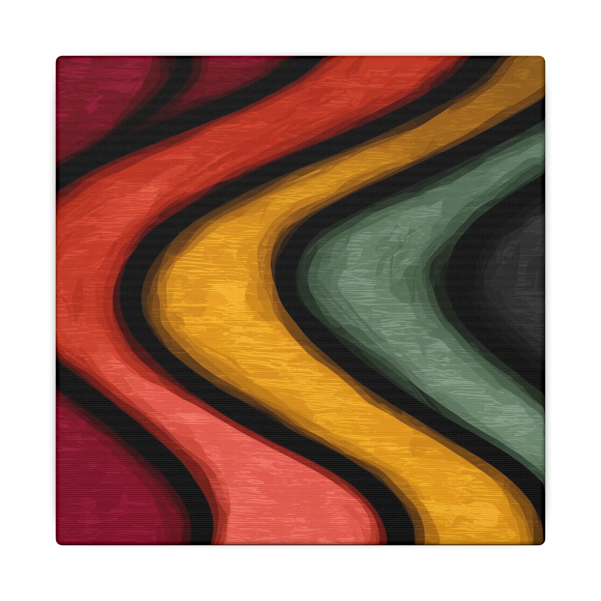 Autumnal Waves: Sinuous Organic Abstractions, Warm Color Landscape, Rhythmic Painterly Flow   |   Custom Orders Accepted