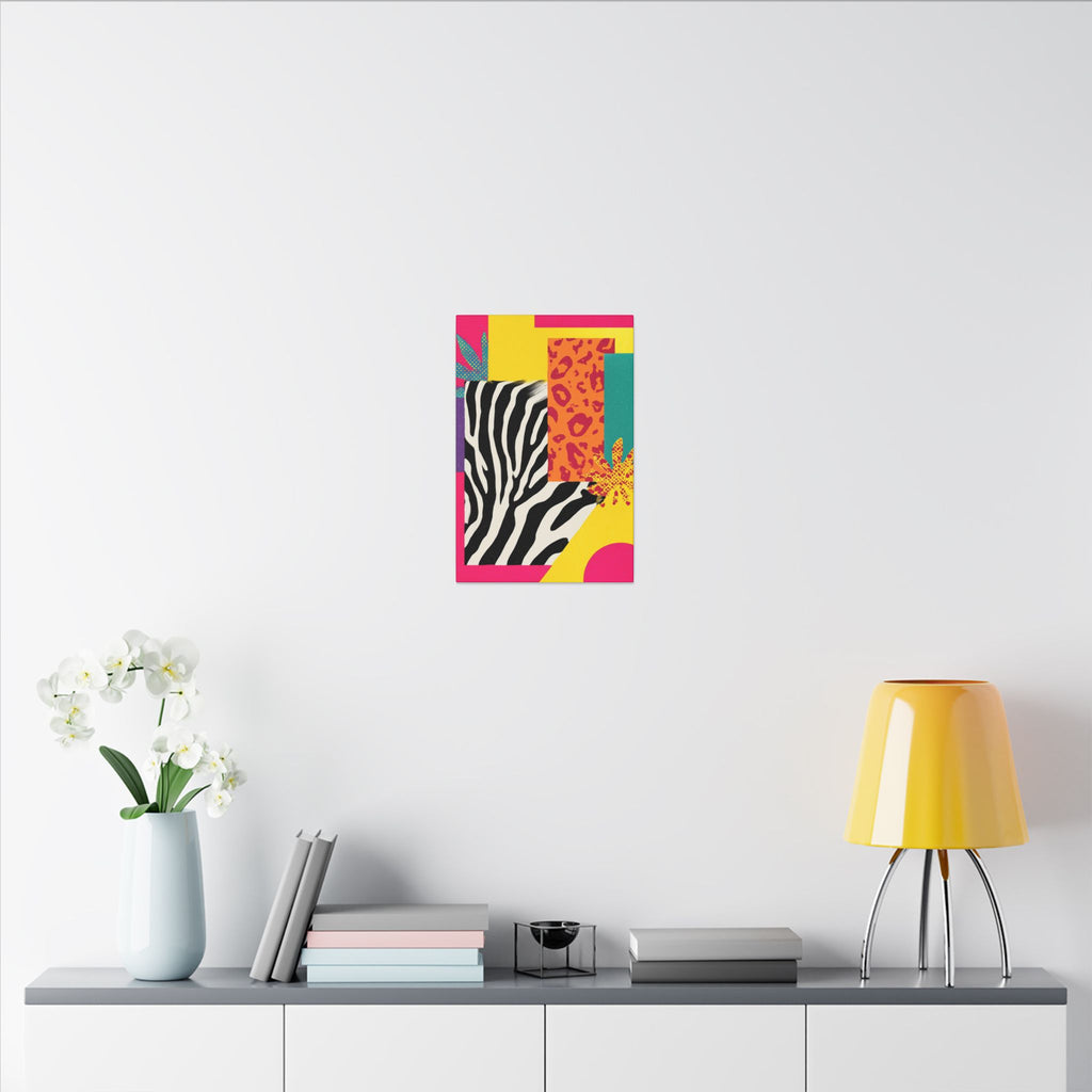 Copy of Pop Geometry: Zebra Leopard Fusion, Geometric Color Block, Modern Abstract Design   |   Custom Orders Accepted